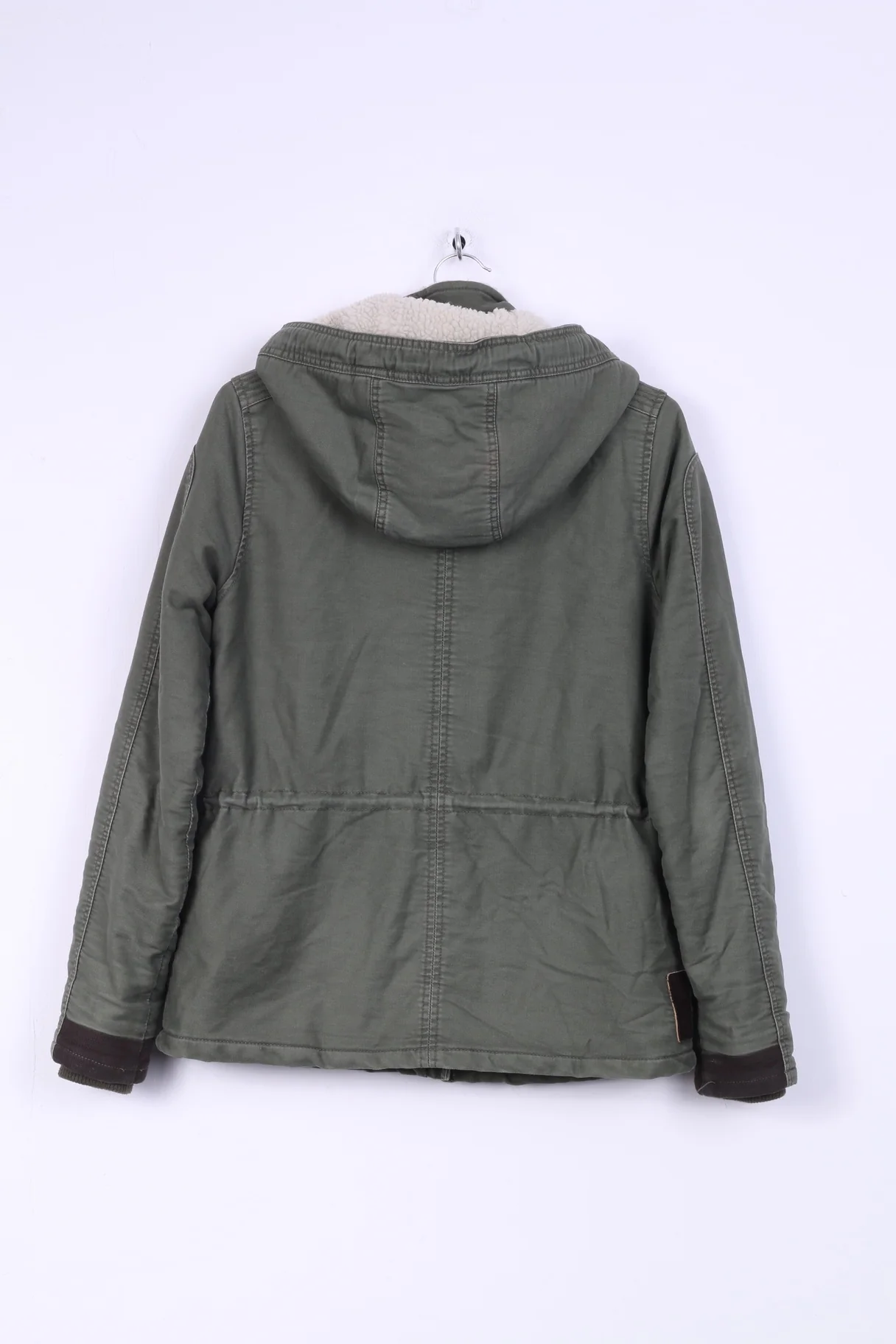 Twenty Three Womens M Jacket Green Cotton Hooded Lined Parka - Image 7