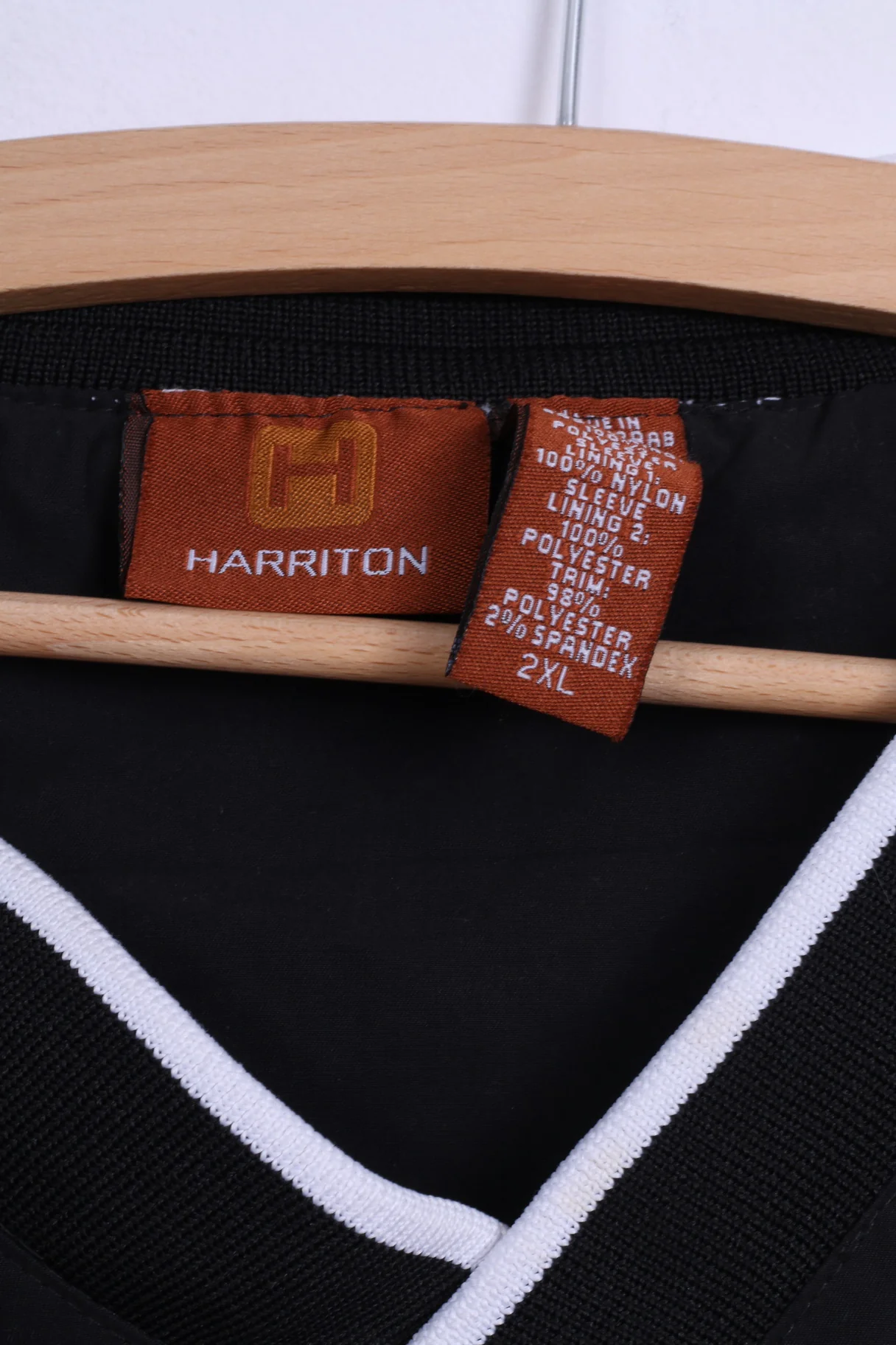 Harriton Mens XXL Pullover Jacket Black V Neck STH Lightweight Top - Image 4