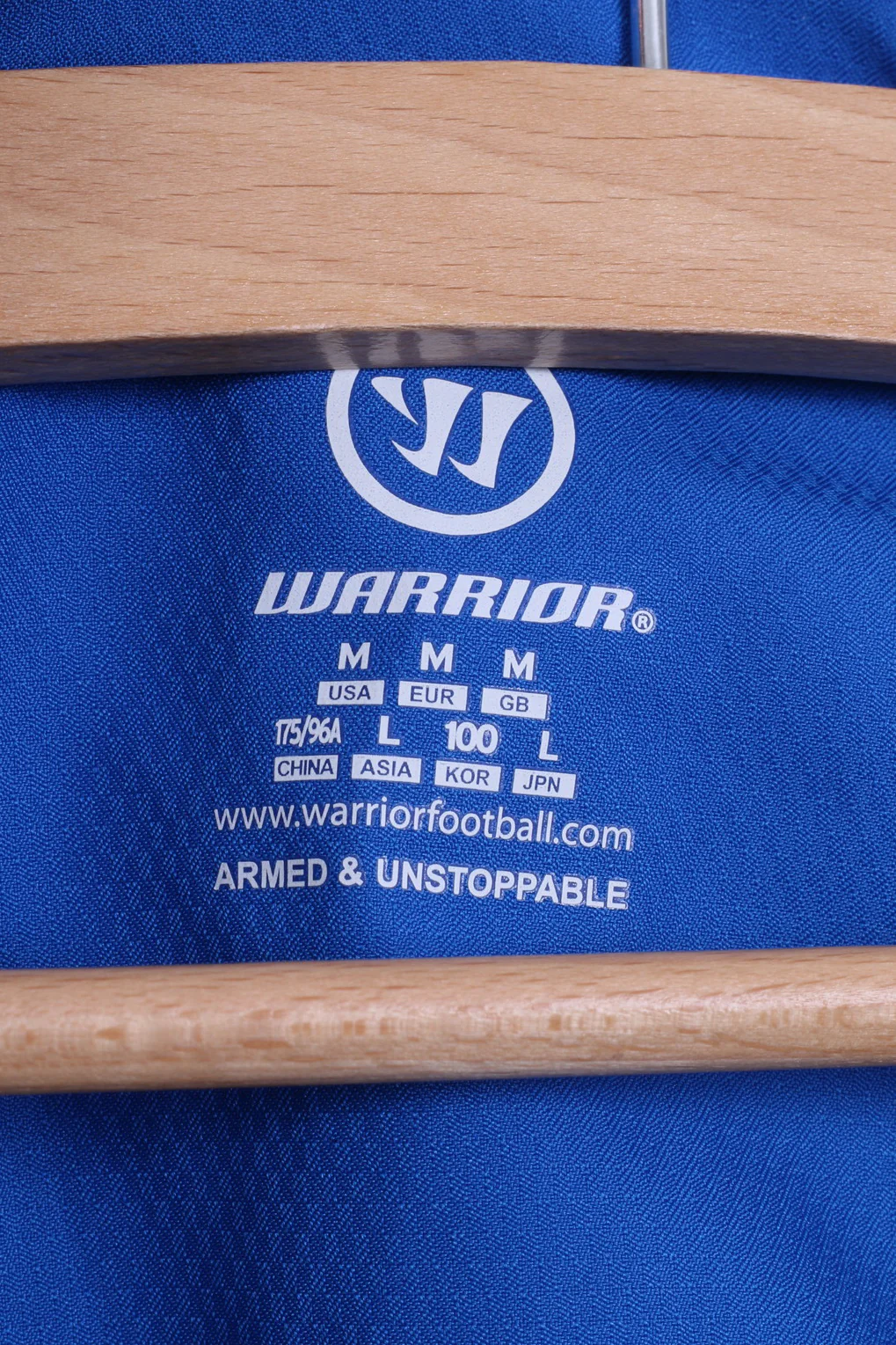 Warrior Mens M Jacket Blue Football Superheat Training Lightweight Top - Image 4