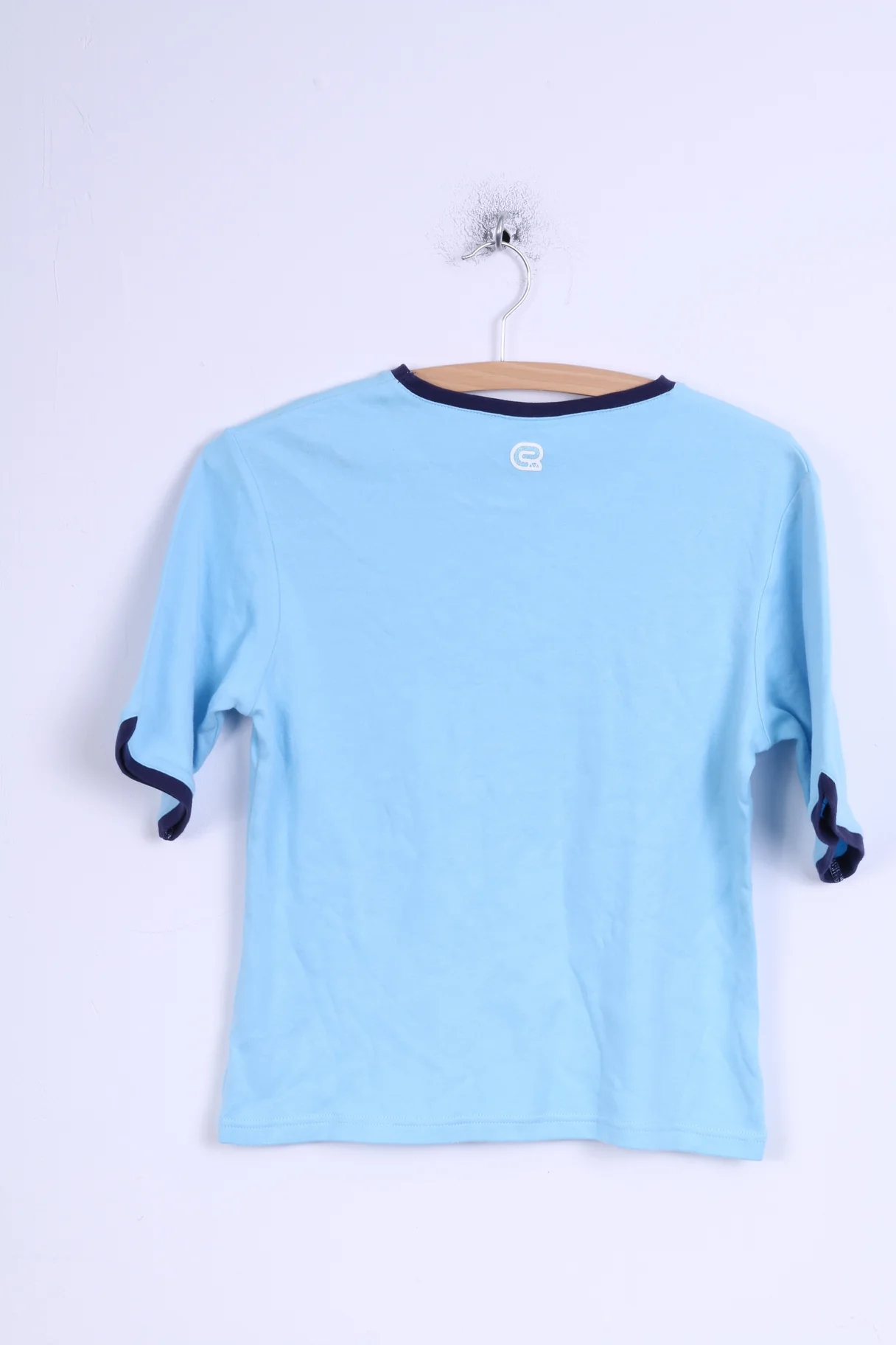 Ellesse Womens 14 M Shirt Blue Cotton Stretch Graphic Logo - Image 5