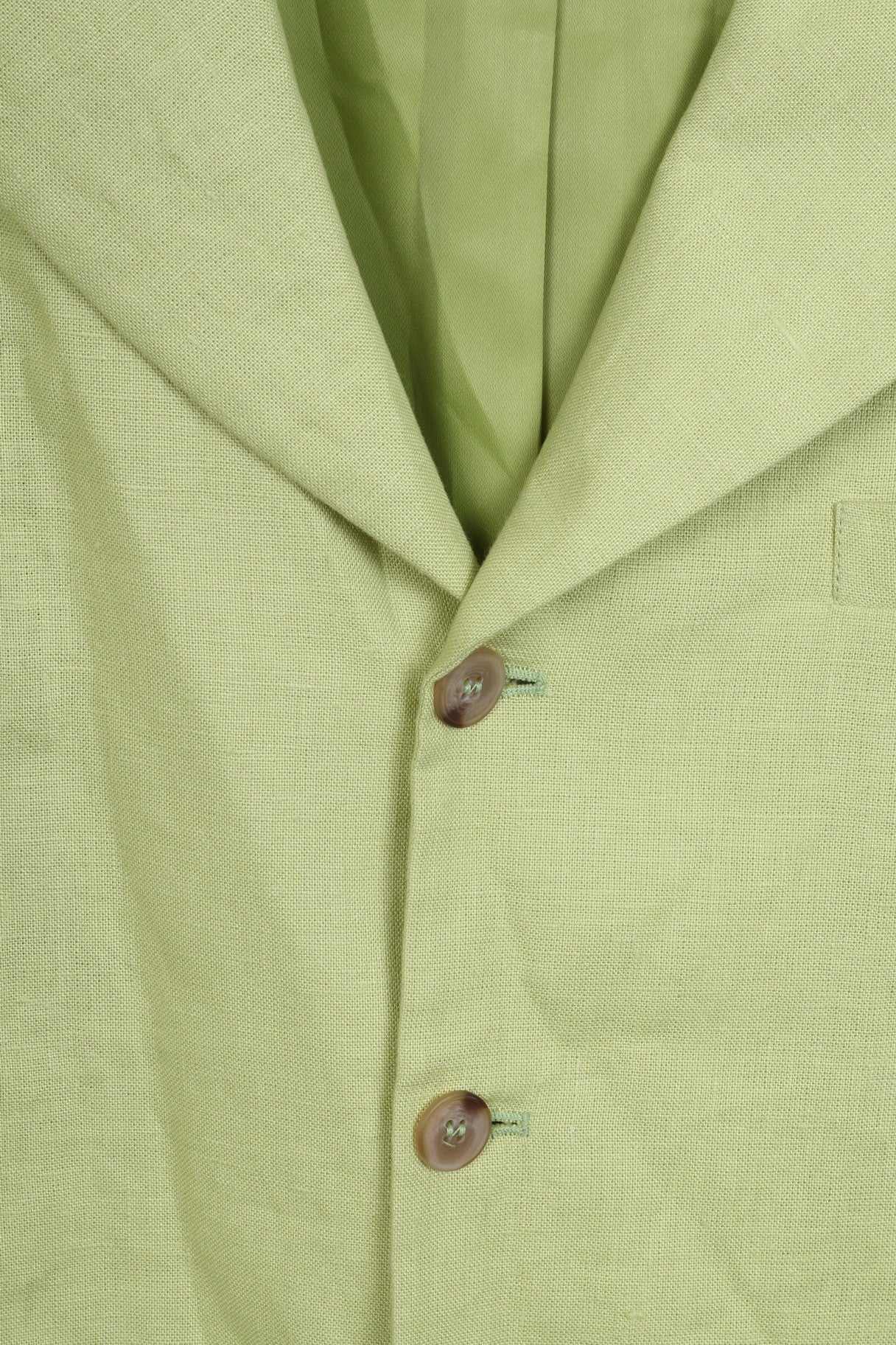 P.S. Company Mens 50 L Jacket Lime Blazer Linen Single Breasted - Image 3