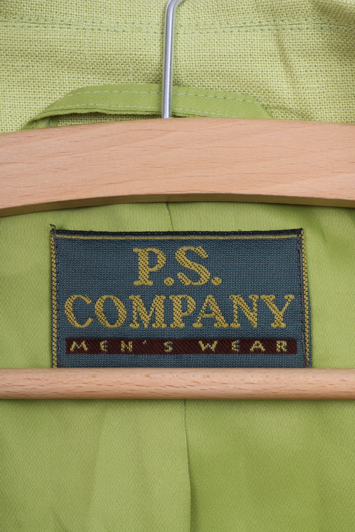 P.S. Company Mens 50 L Jacket Lime Blazer Linen Single Breasted - Image 4