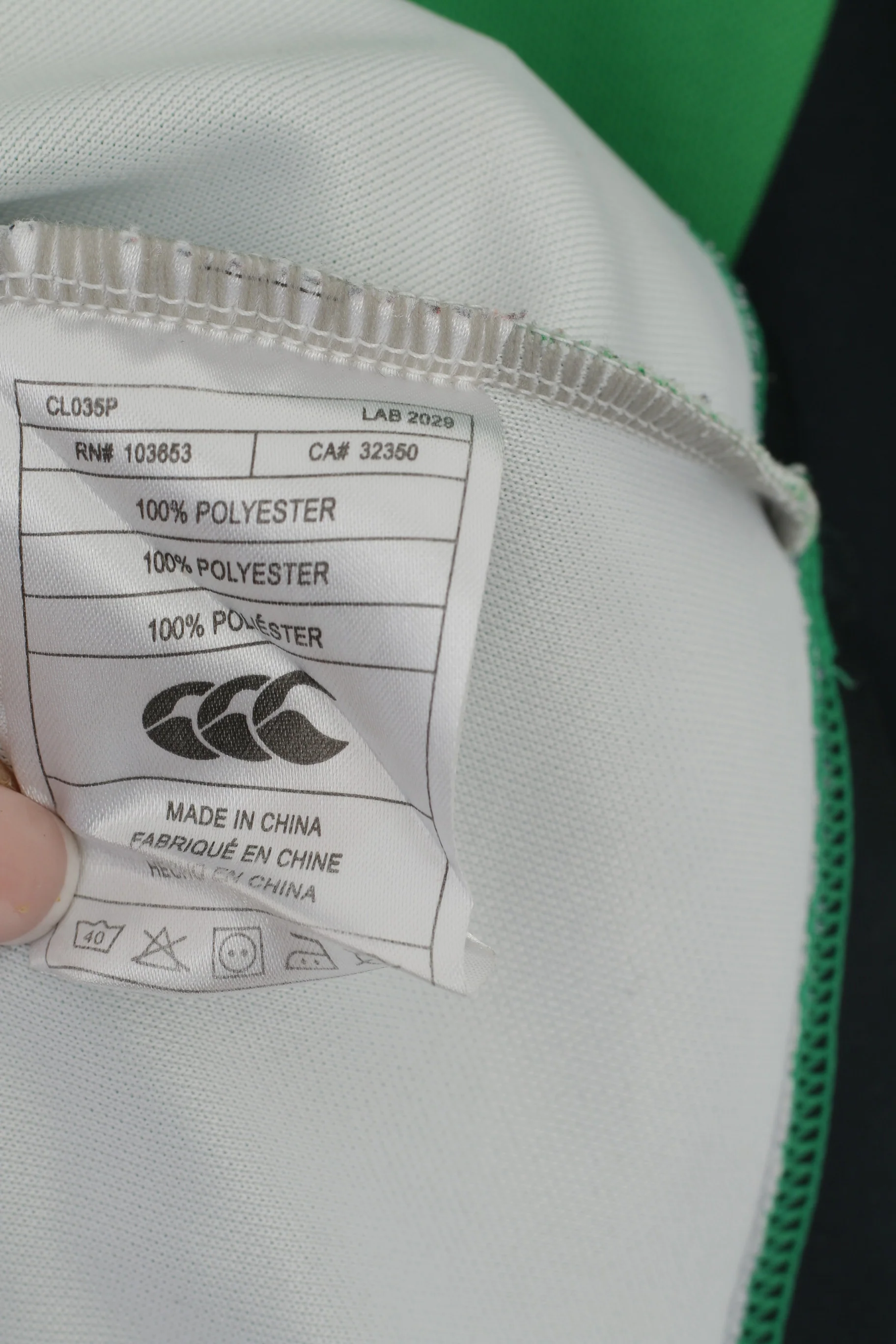 Canterbury Of New Zealand Men M Shirt Green Wheatsheaf Cabin Crew RFC #6 Jersey Top - Image 4