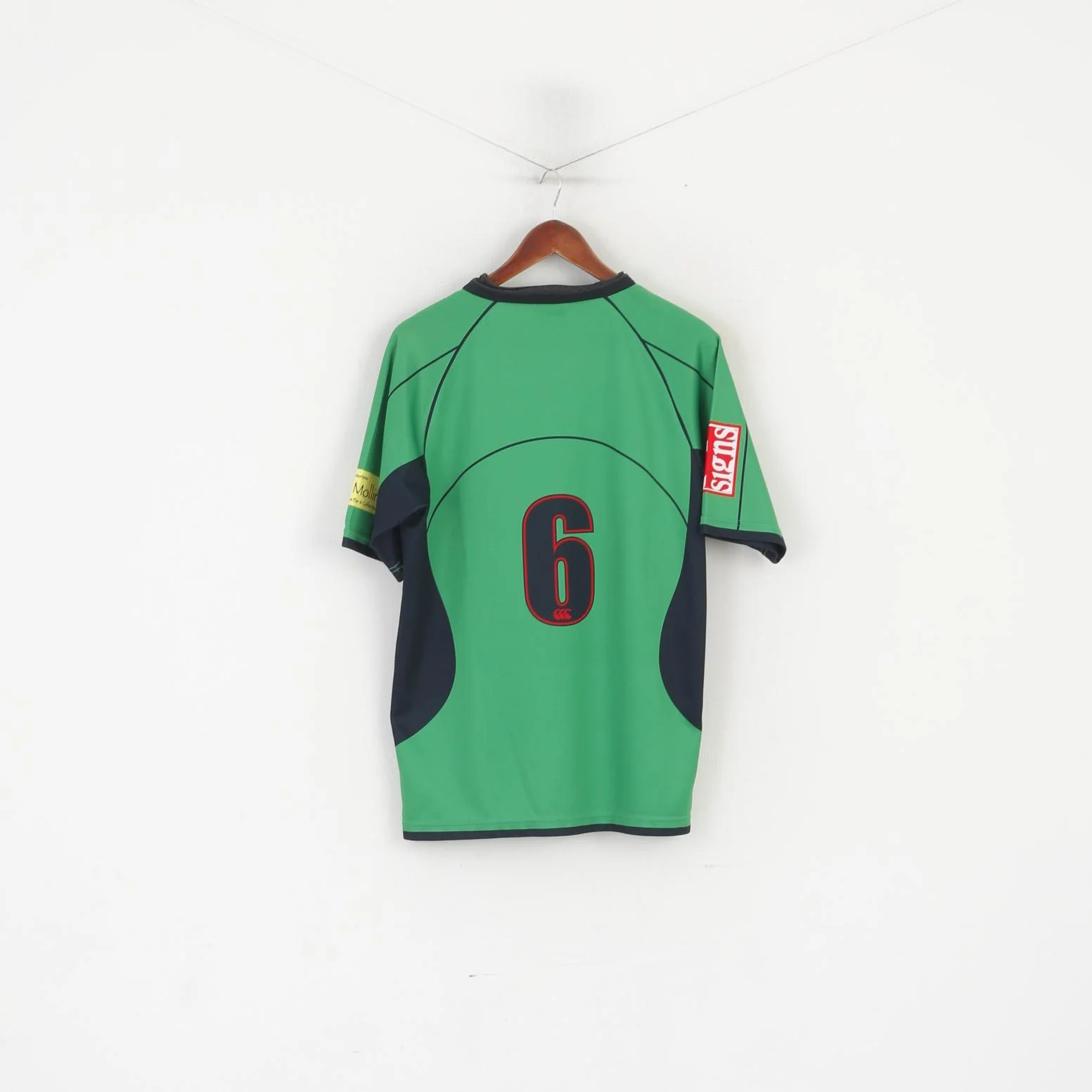 Canterbury Of New Zealand Men M Shirt Green Wheatsheaf Cabin Crew RFC #6 Jersey Top - Image 5