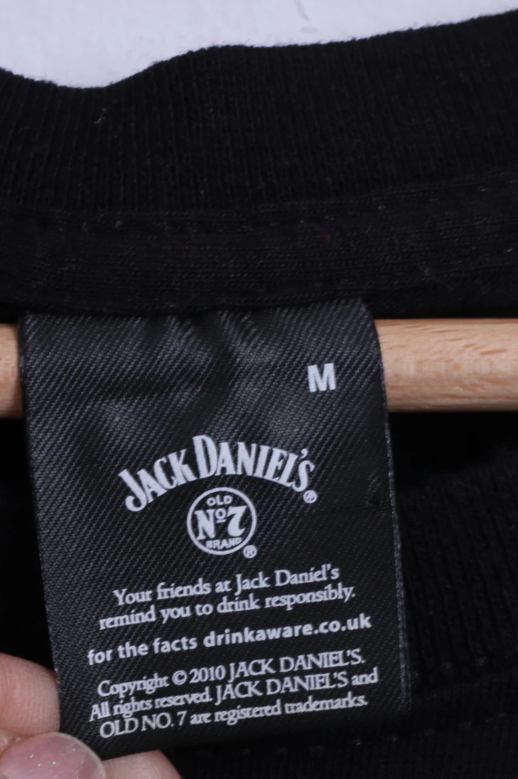 Jack Daniel's Mens M T- Shirt Black Cotton Crew Neck Graphic Whiskey - Image 4