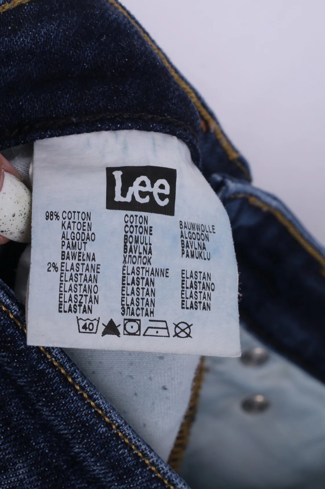 Lee Girls 15 Age Jeans Trousers Navy Denim Cotton VERDI Model Long Pants - Image 4