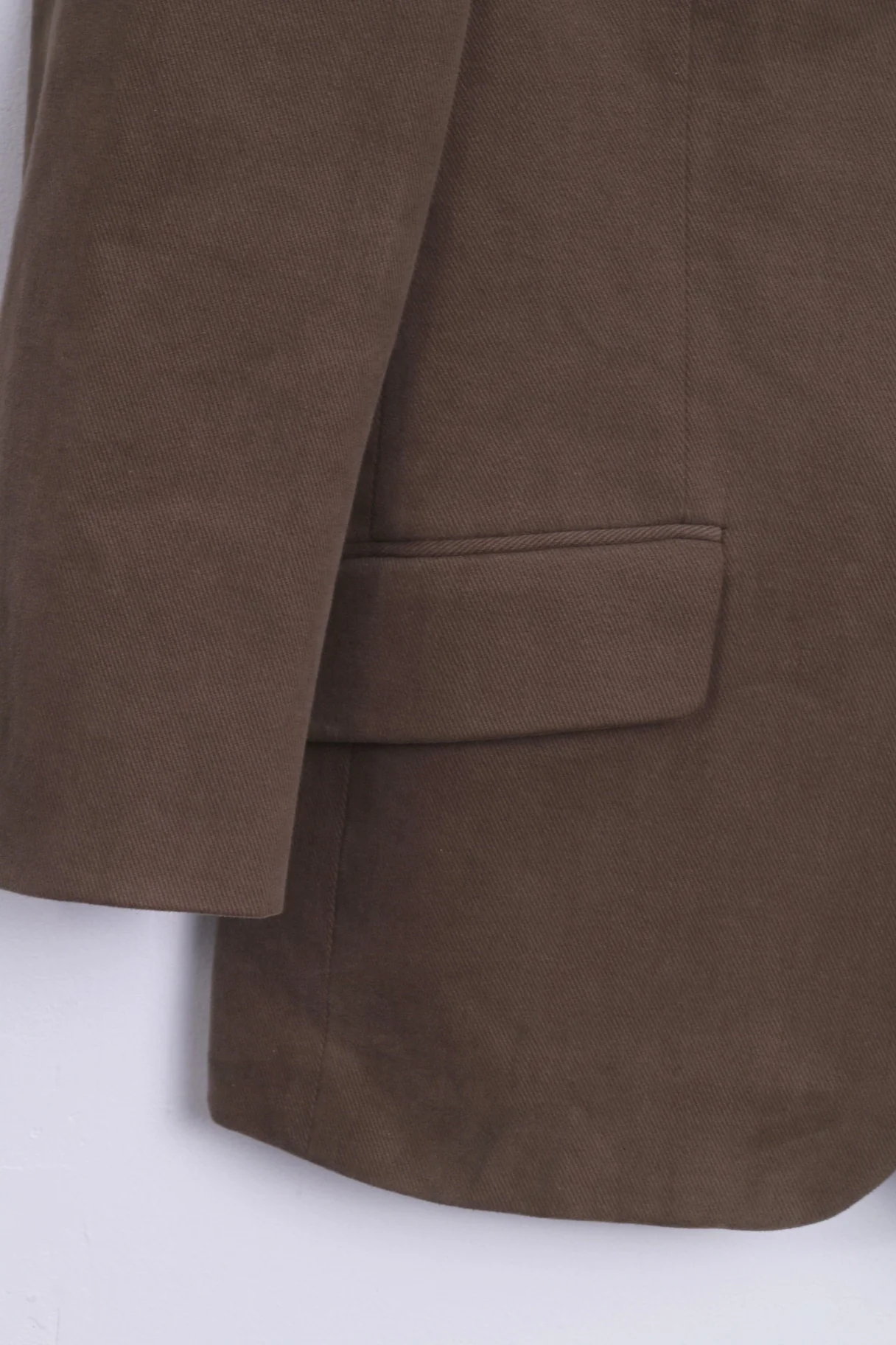 Fellini Menswear Mens 36 S Blazer Brown Cotton Single Breasted Jacket - Image 3