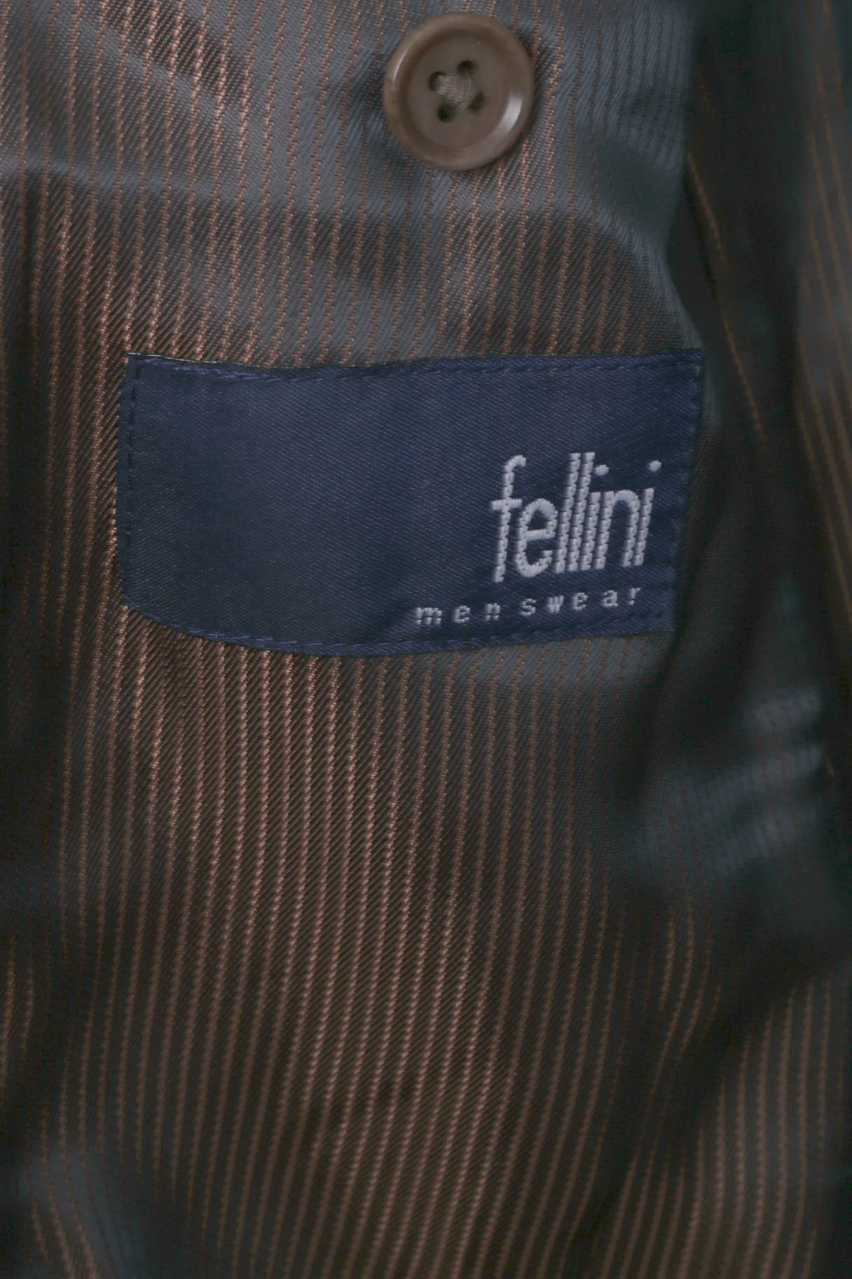 Fellini Menswear Mens 36 S Blazer Brown Cotton Single Breasted Jacket - Image 4