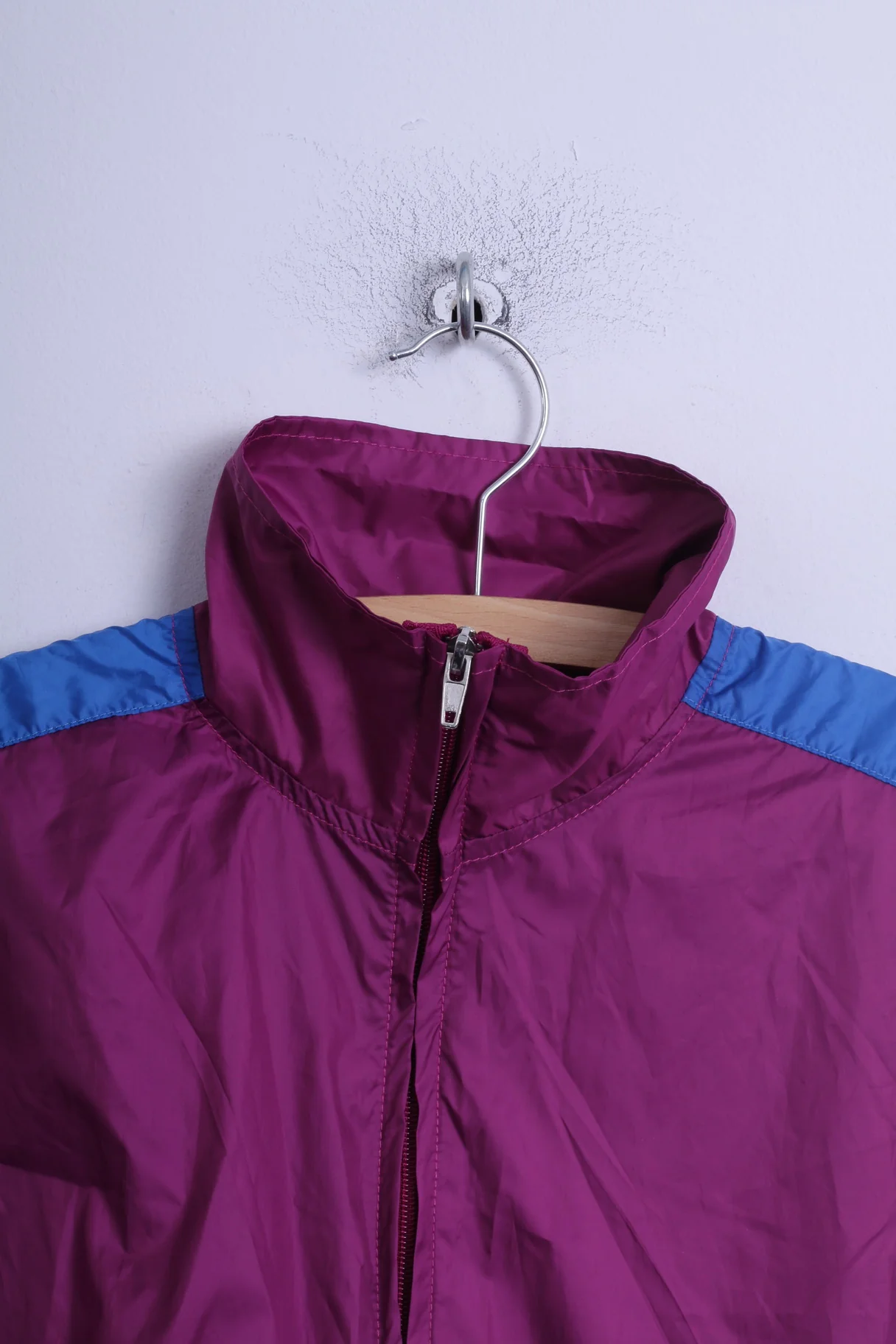 Shack Womens M Jacket Pullover Purple Zip Neck Lightweight Kangaroo Pocket - Image 2