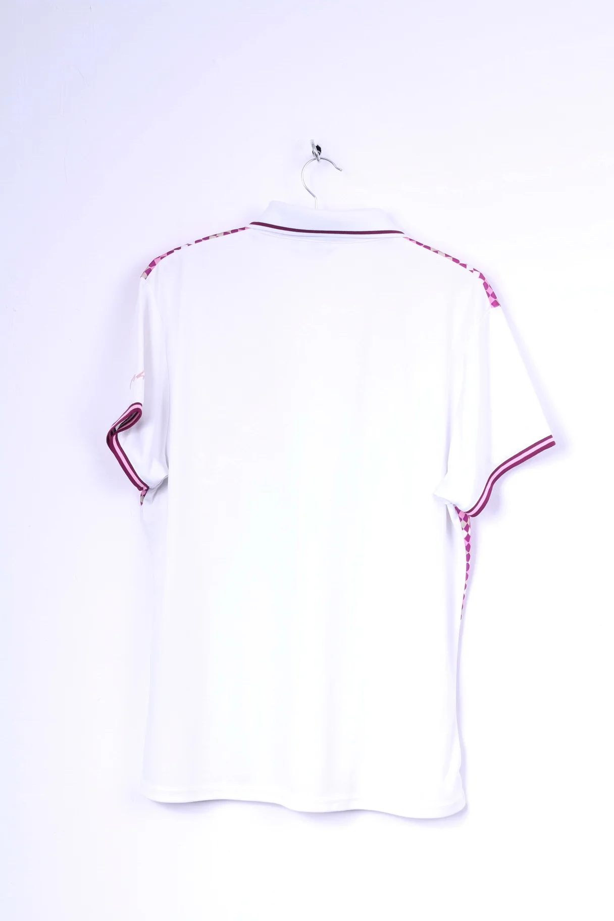 Pin High Womens 3XL (XL) Polo Shirt White Purple Diamonds Golf Top - Image 6