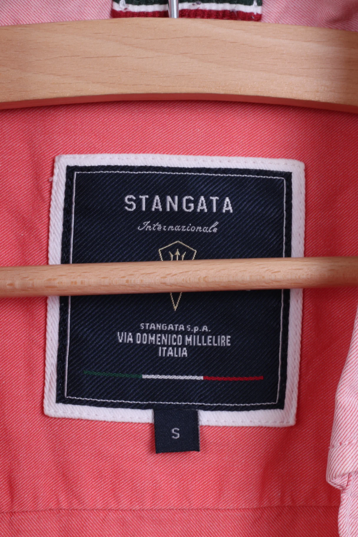 Stangata via Domenico Millelire Mens Casual Shirt S Long Sleeve Pink Cotton Italia - Image 5