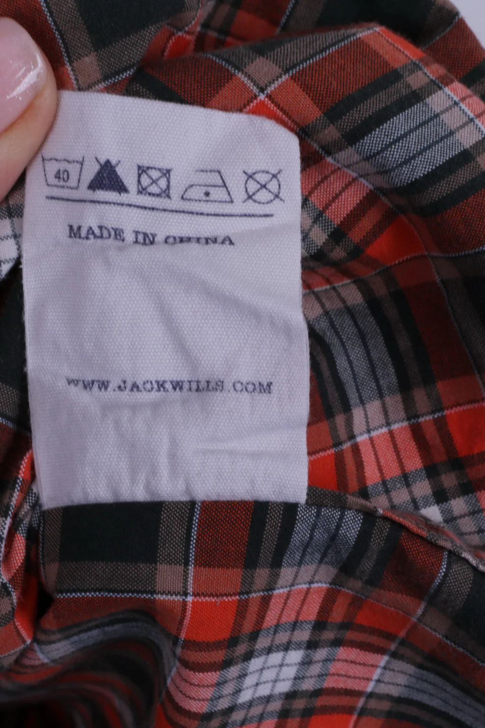 Jack Wills Mens M Casual Shirt Cotton Multi Color Cuffs Checkered British Long Sleeve - Image 5
