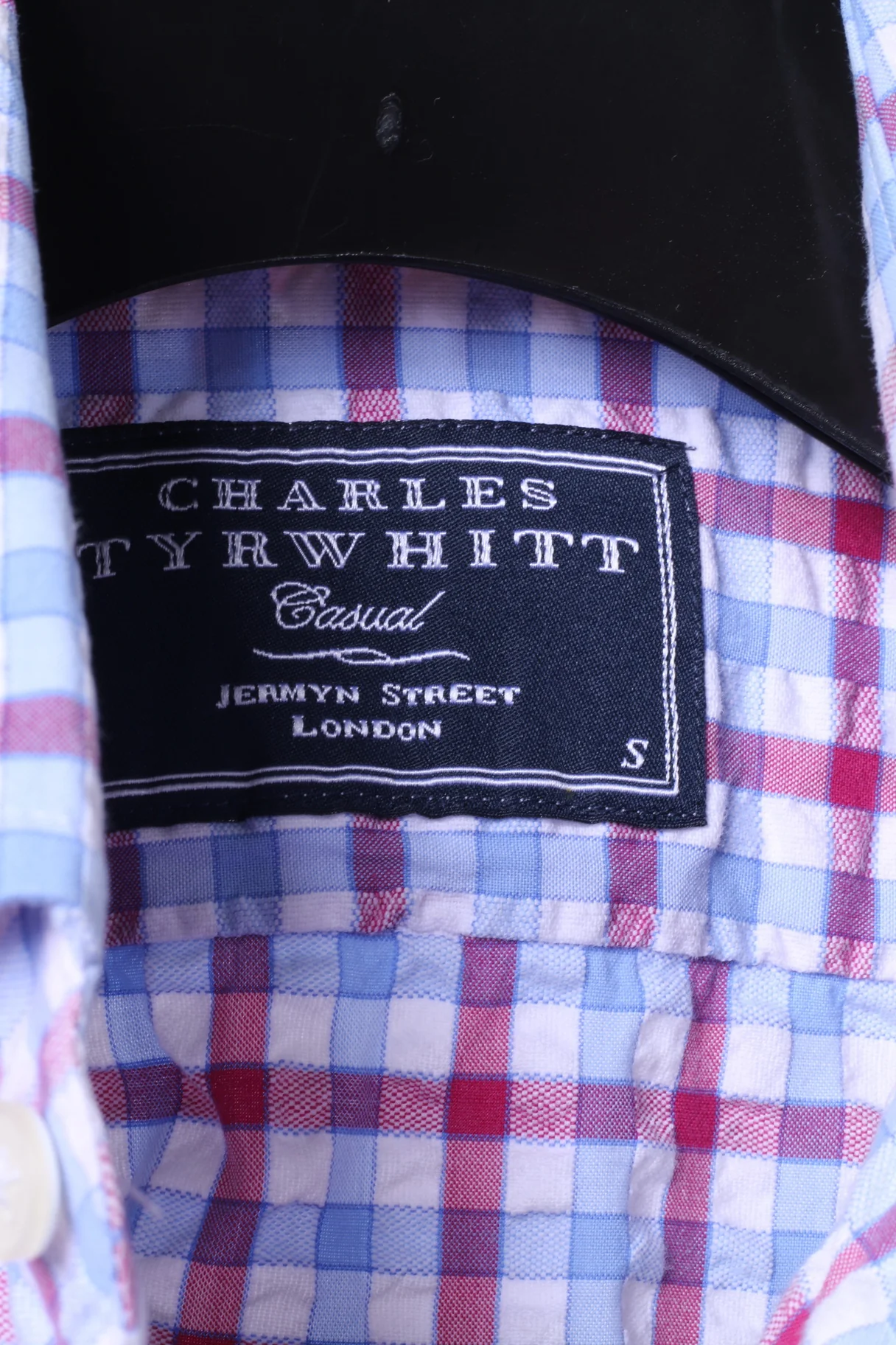 Charles Tyrwhitt Mens S Casual Shirt Blue Red Check Jermyn Street Cotton Top - Image 5