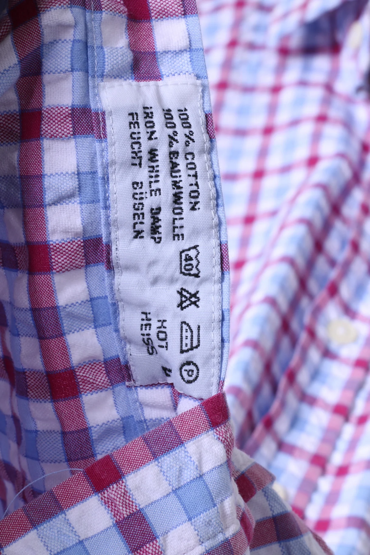 Charles Tyrwhitt Mens S Casual Shirt Blue Red Check Jermyn Street Cotton Top - Image 6