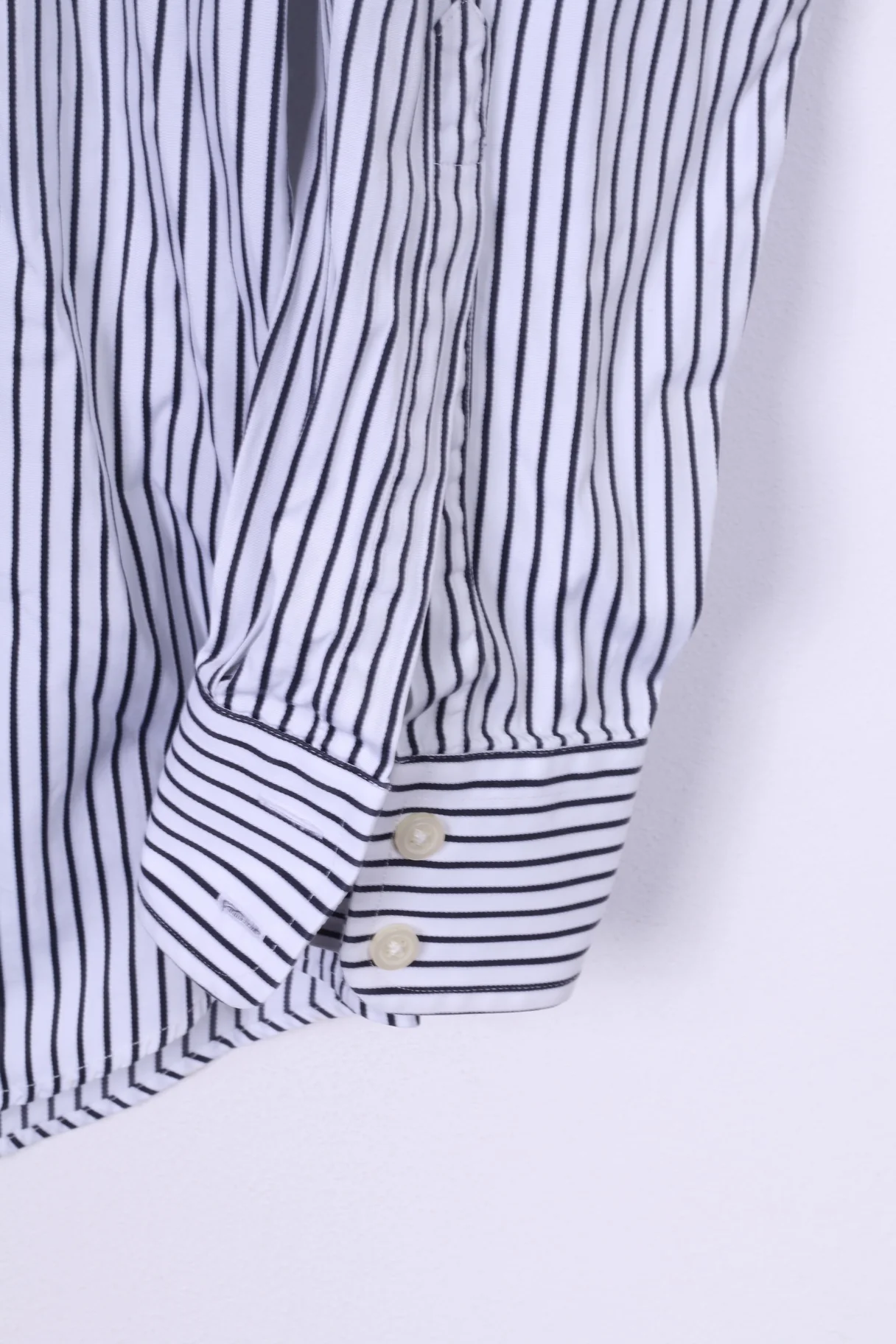 Charles Tyrwhitt Mens 41 16 M Casual Shirt White Cotton Striped Long Sleeve - Image 3