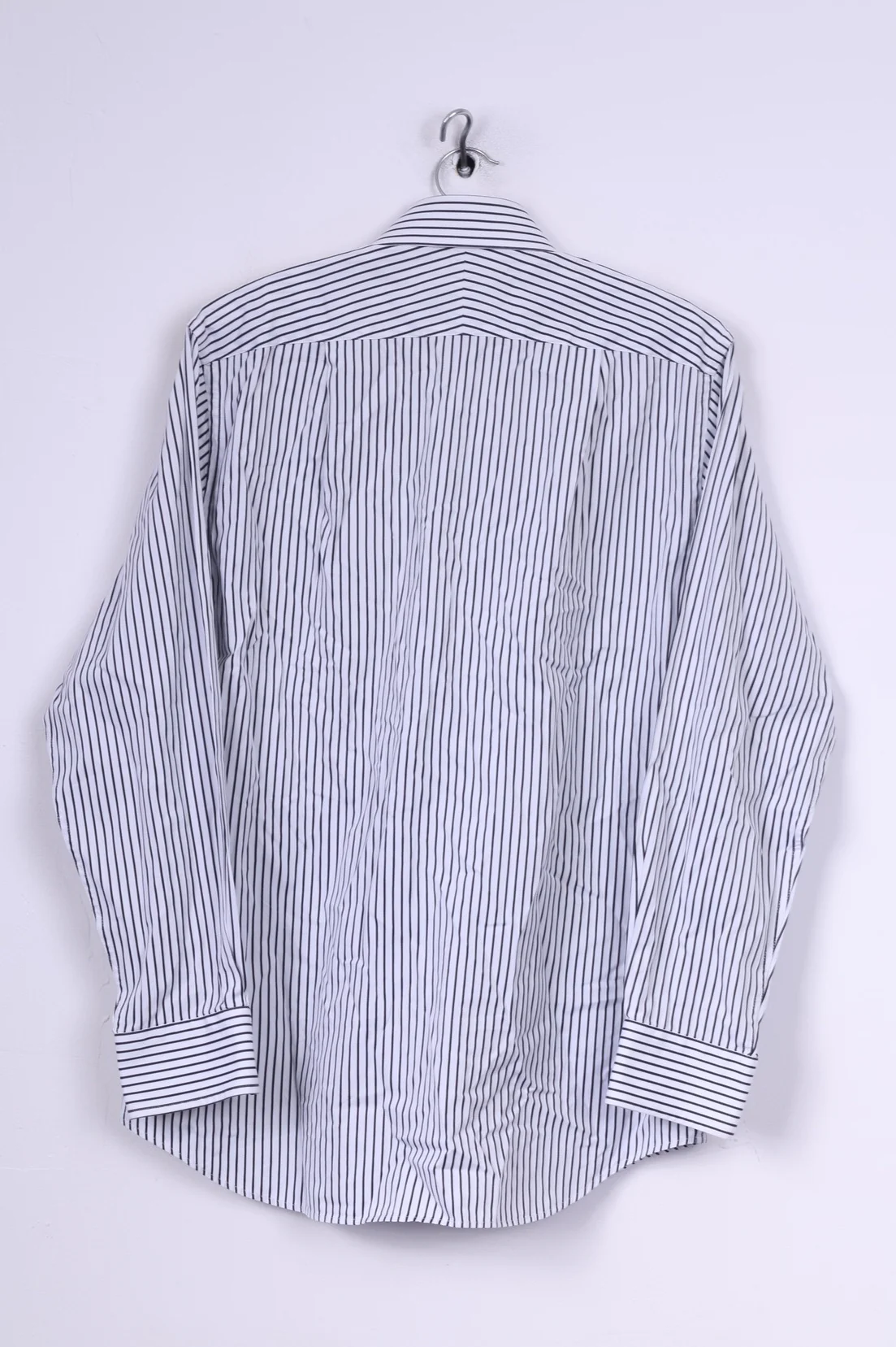 Charles Tyrwhitt Mens 41 16 M Casual Shirt White Cotton Striped Long Sleeve - Image 6