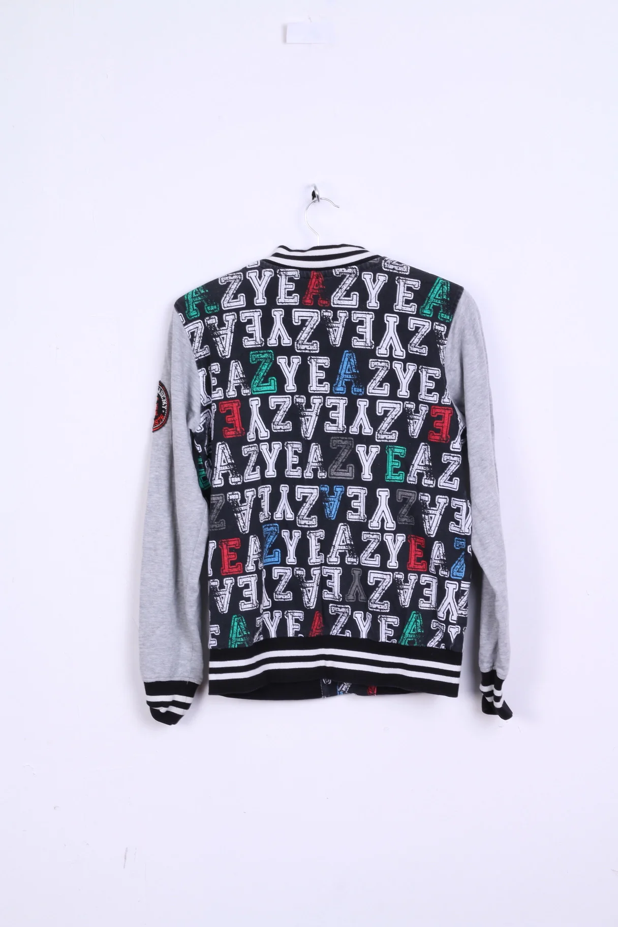 KappAhl Unisex M 170 Sweatshirt Baseball Collar Jacket Letters - Image 5