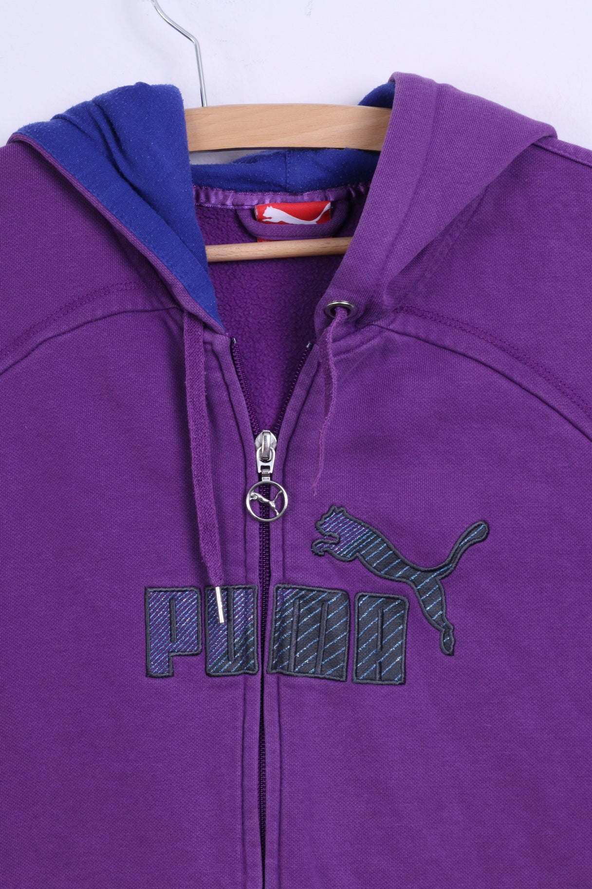 Puma Womens 18 XXL Sweatshirt Purple Zippered Hooded - Image 3