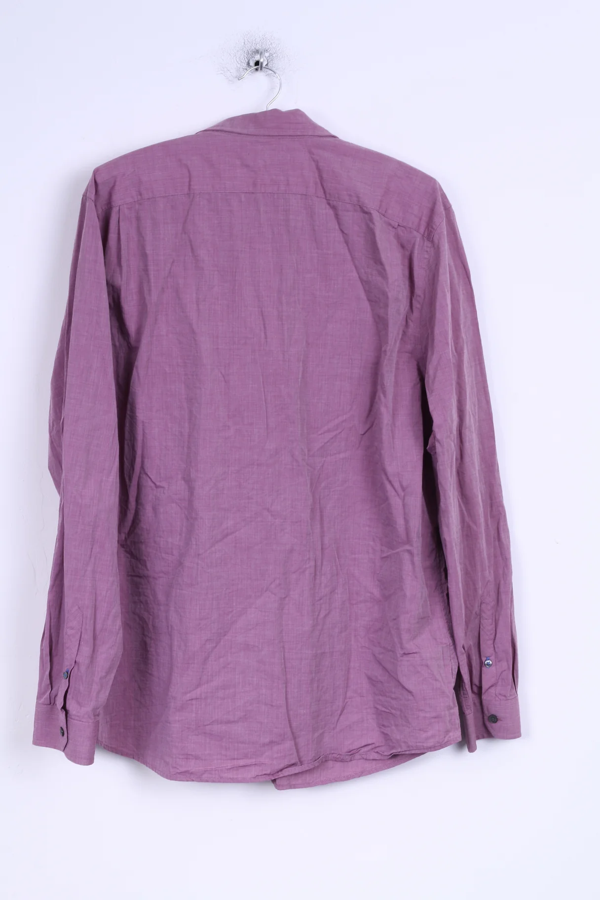 Gap Mens XL Casual Shirt Cotton Violet Slim Fit Long Sleeve - Image 6