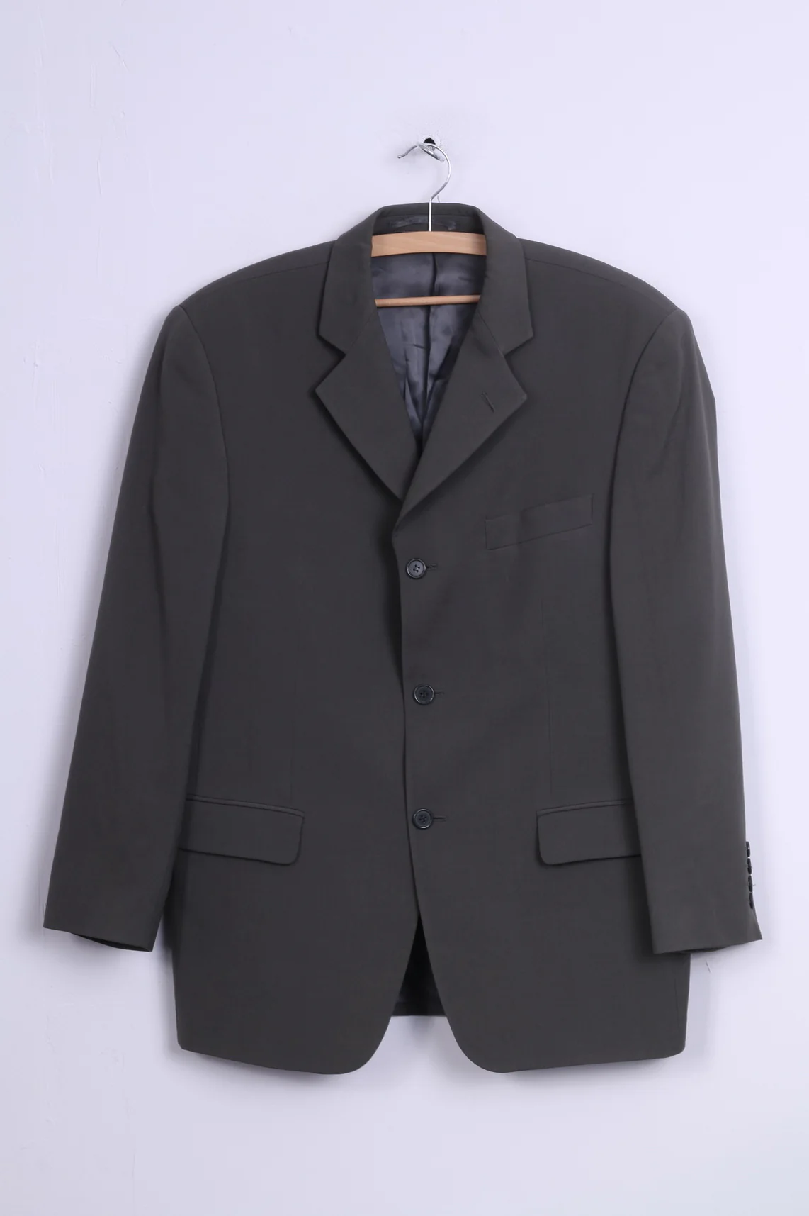 Hugo James Mens 52 M Blazer Slate Grey Retro Natural Stretch Spain Single Breasted Jacket