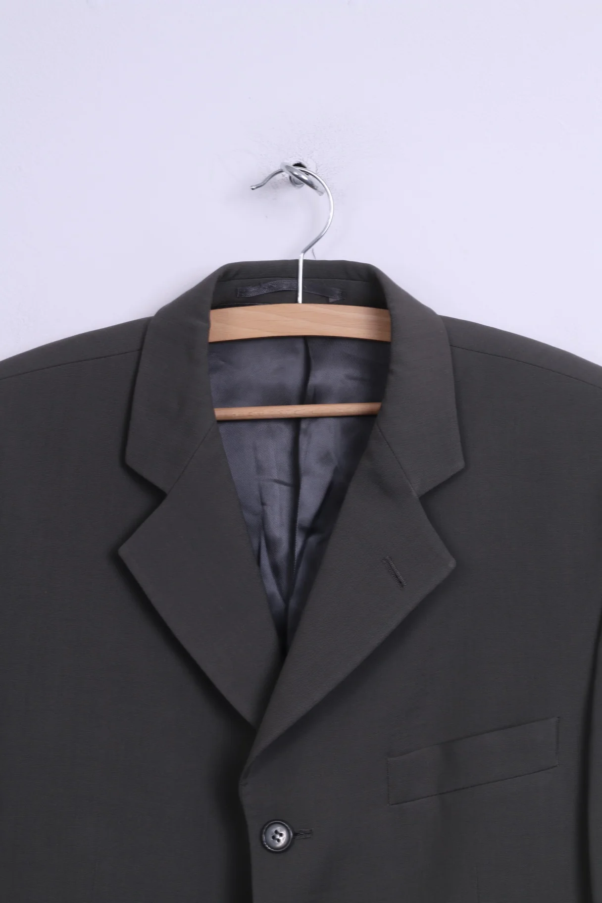 Hugo James Mens 52 M Blazer Slate Grey Retro Natural Stretch Spain Single Breasted Jacket - Image 2