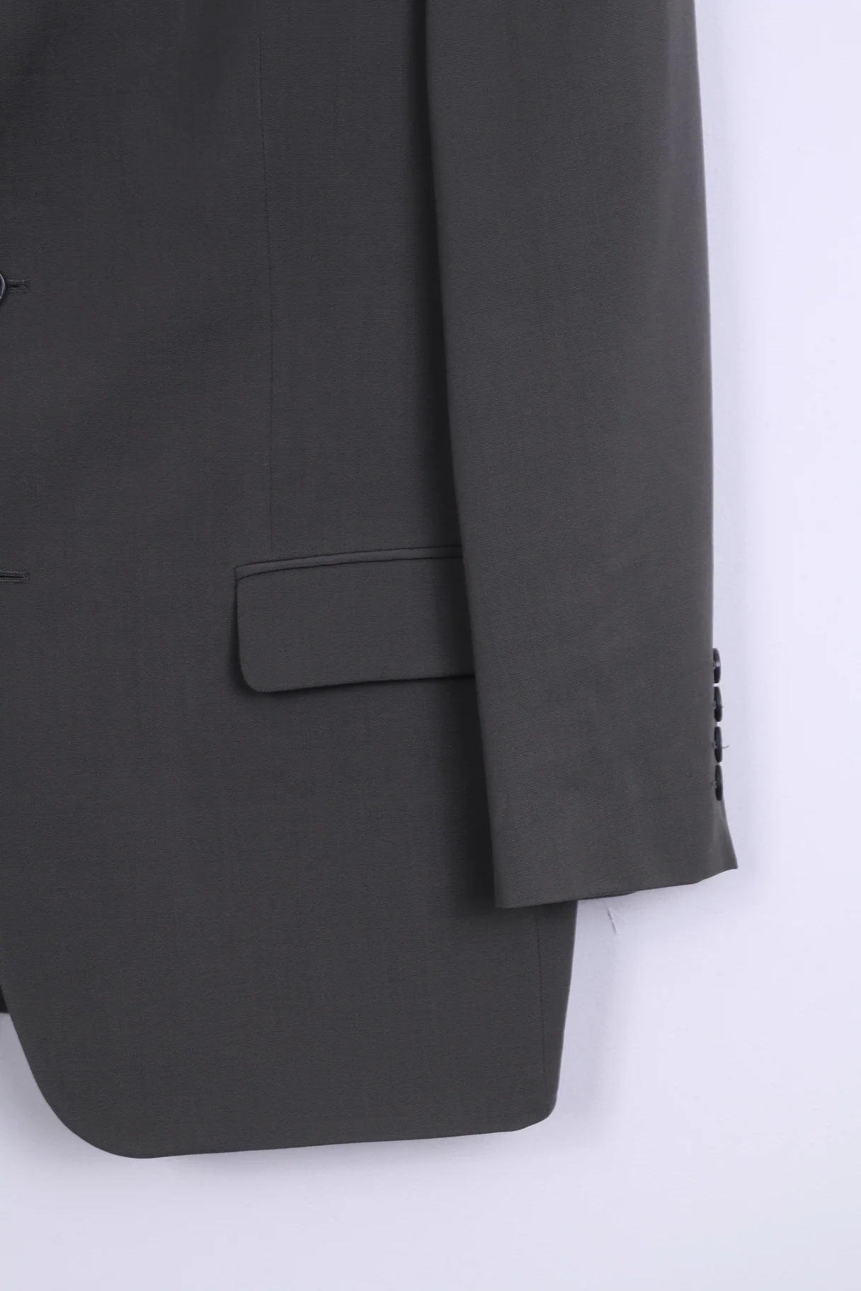 Hugo James Mens 52 M Blazer Slate Grey Retro Natural Stretch Spain Single Breasted Jacket - Image 3