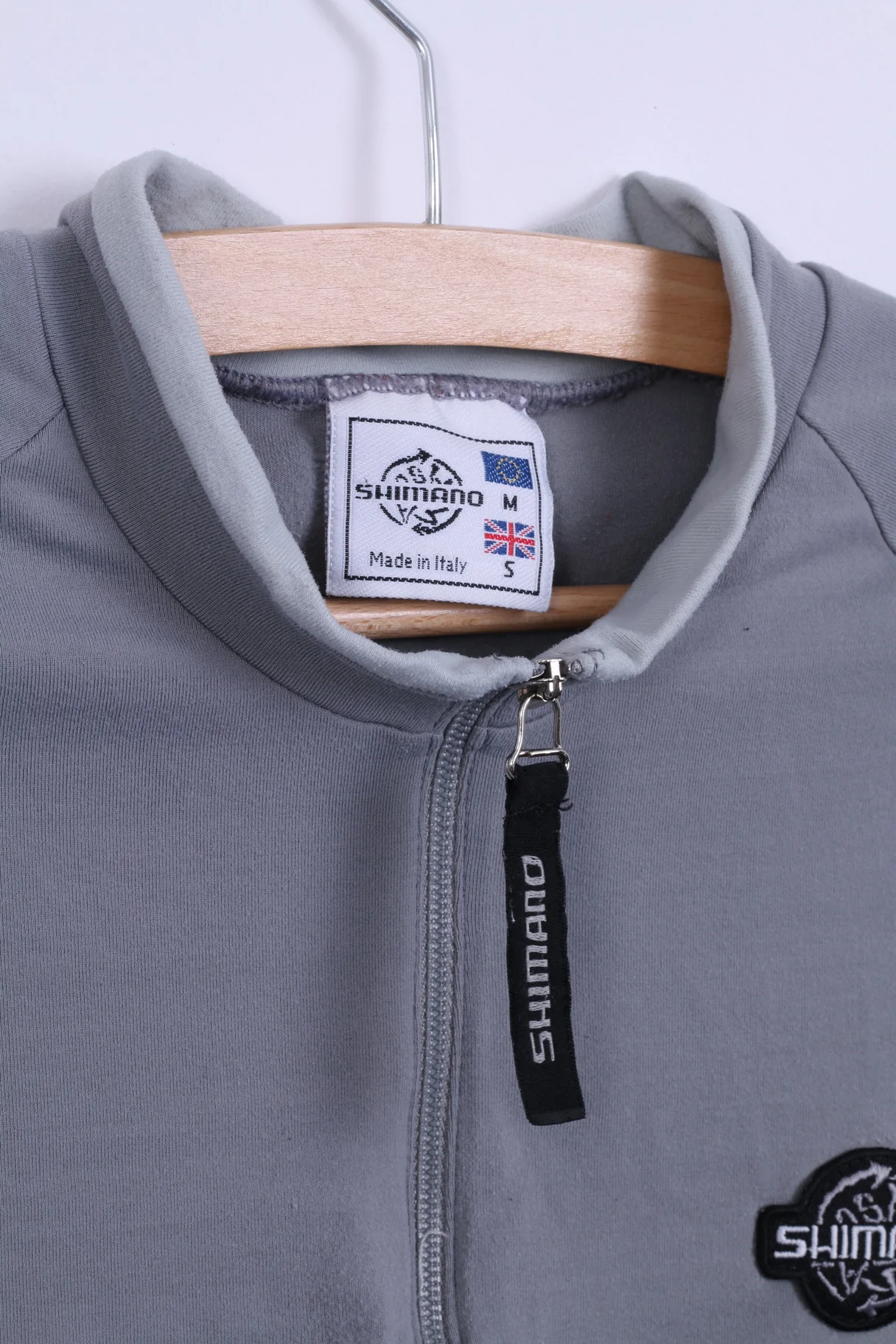 Shimano Mens S Shirt Grey Nylon Bike Cycling Top Jersey - Image 3