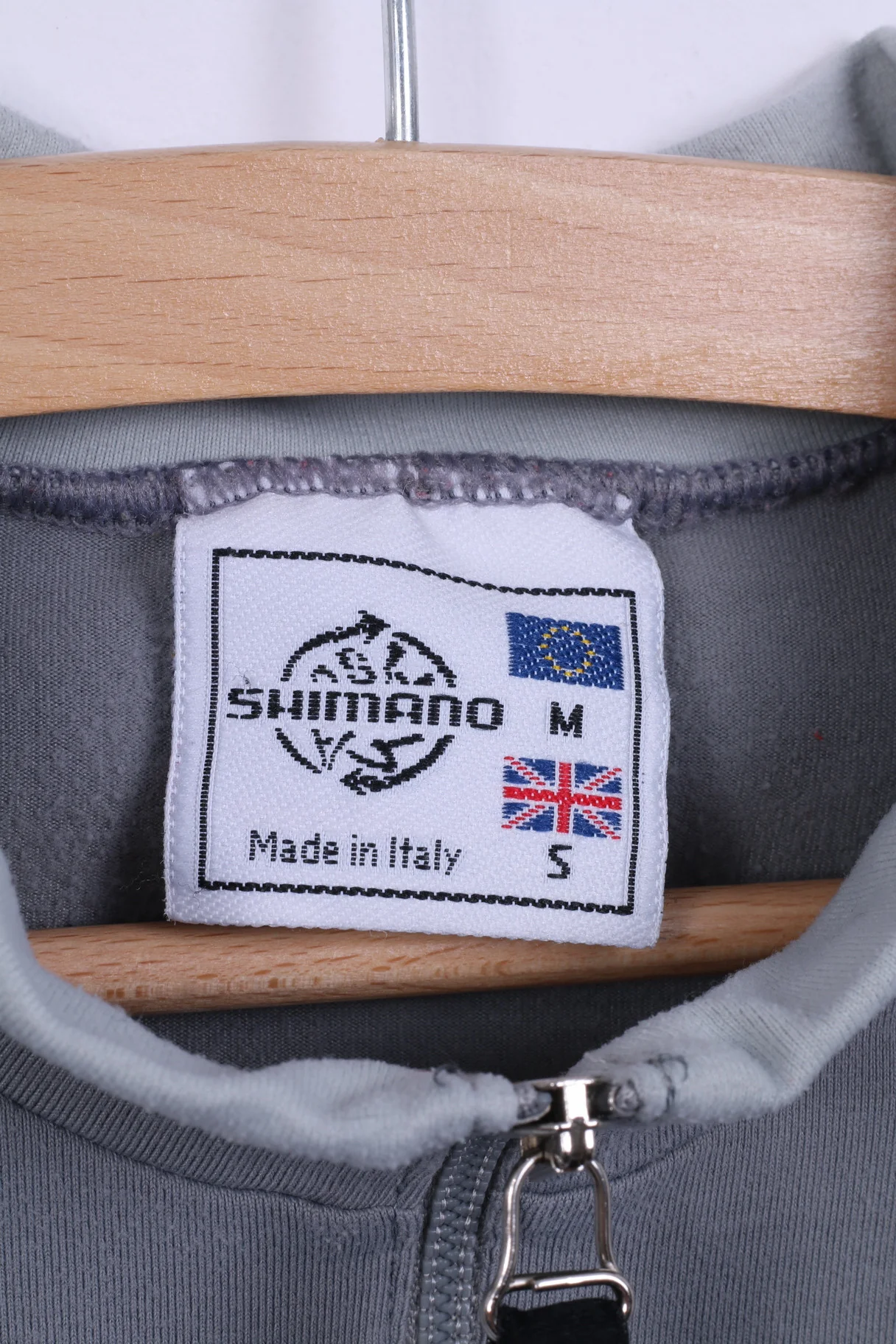 Shimano Mens S Shirt Grey Nylon Bike Cycling Top Jersey - Image 4