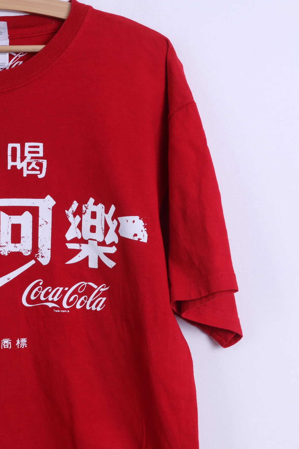 Gildan Mens L T- Shirt Red Cotton Crew Neck Coca Cola Graphic Coke - Image 3