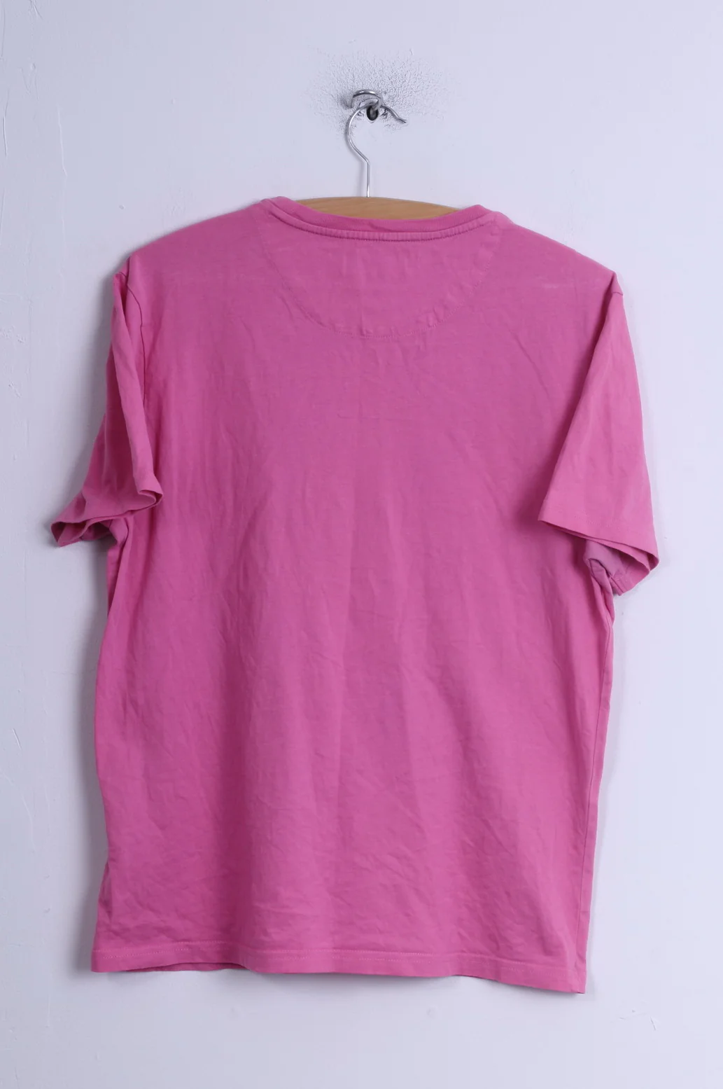 Lyle & Scott Womens L T- Shirt Pink Cotton Crew Neck Casual Plain Top - Image 6