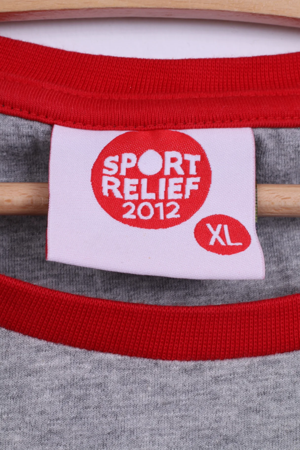 Sport Relief 2012 Mens XL T-Shirt Grey Cotton Crew Neck Graphic - Image 3