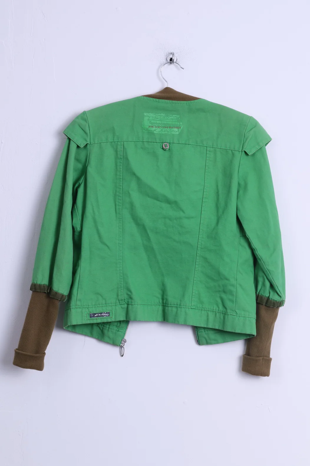 Oakley Womens XS Jacket Green Cotton Zip Up Lightweight Spring Top - Image 7
