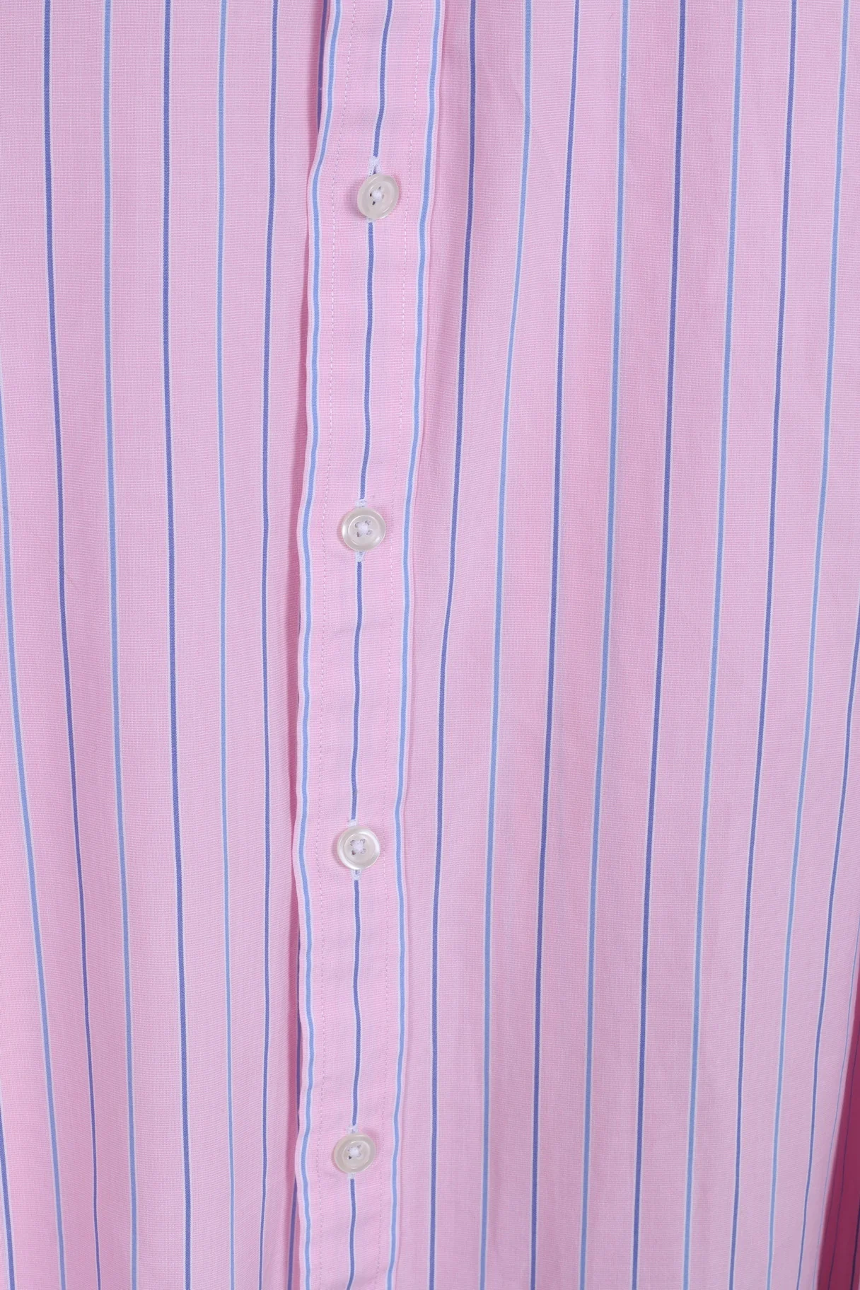 Joseph Turner Mens 34 16.5 XL Casual Shirt Pink Striped Cotton Long Sleeve - Image 4