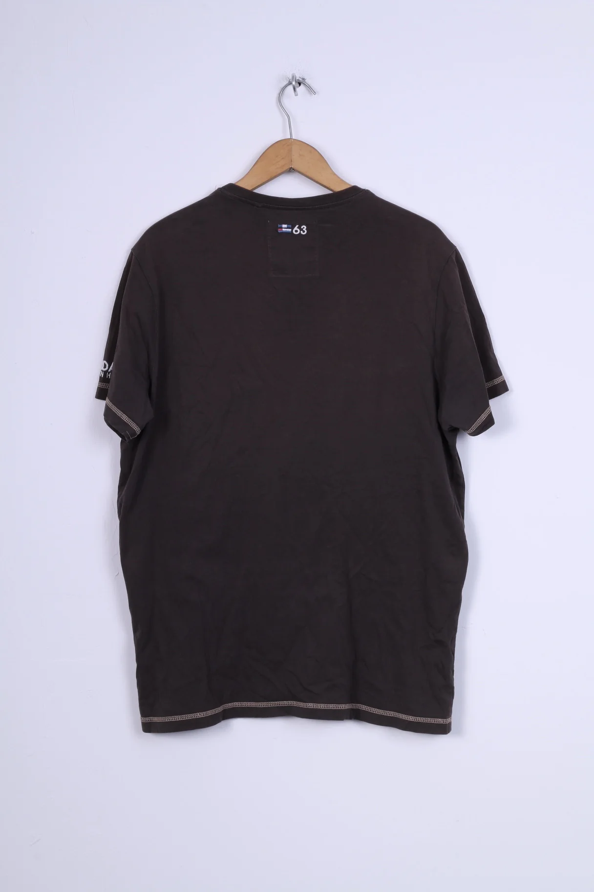 Camp David Mens XL T-Shirt Brown Outdoor Wear Cotton Graphic Top - Image 5