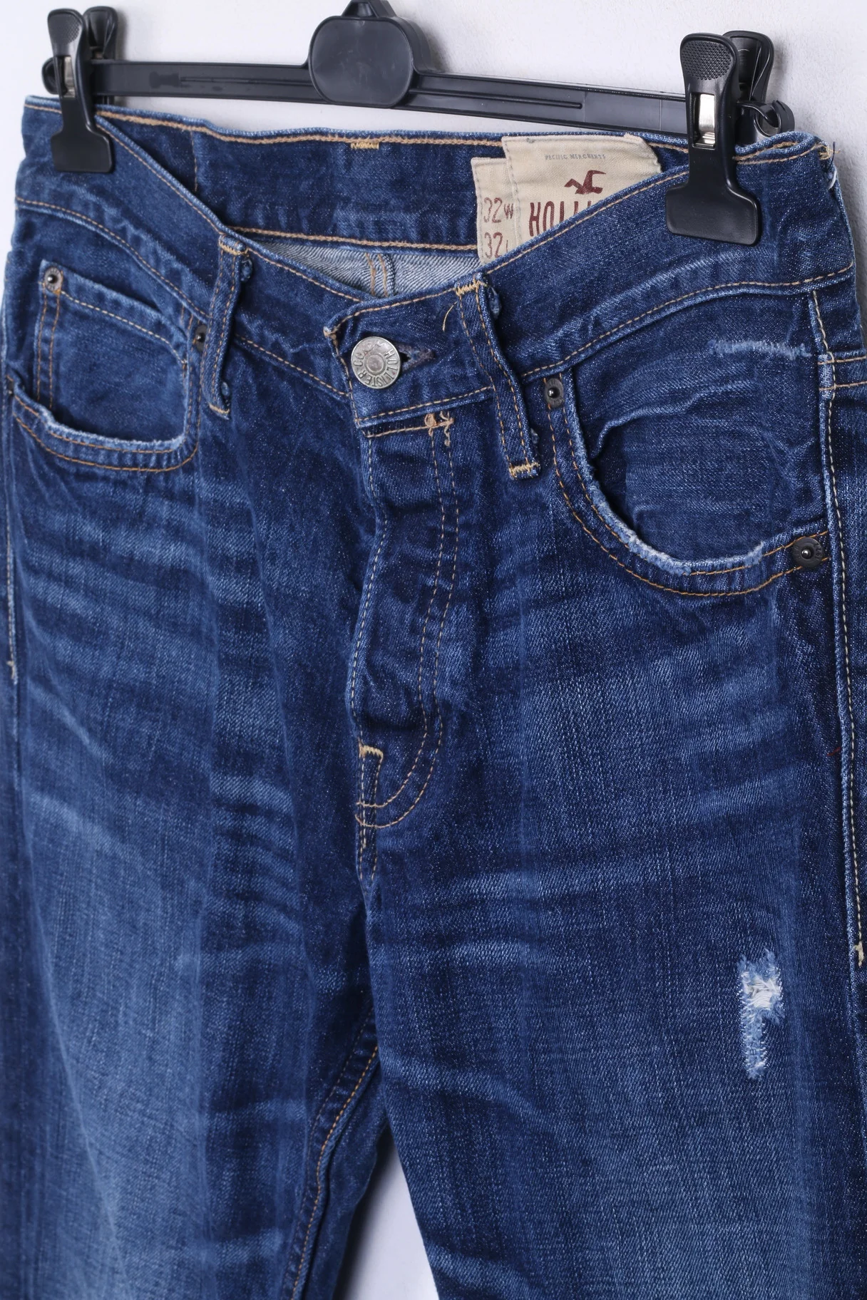 HOLLISTER Mens W32 L32 Jeans Pants Trousers Denim Straight Leg - Image 2