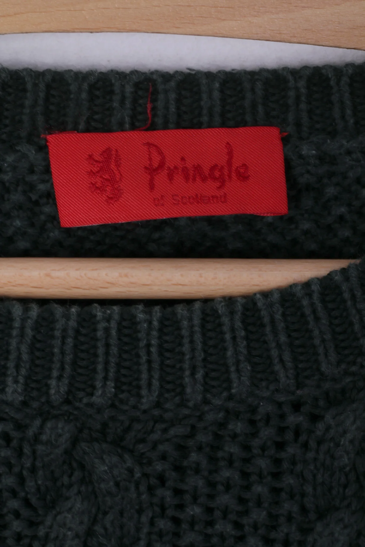 Pringle Of Scotland Womens S Jumper Green Cotton Knitted Sweater Top - Image 4