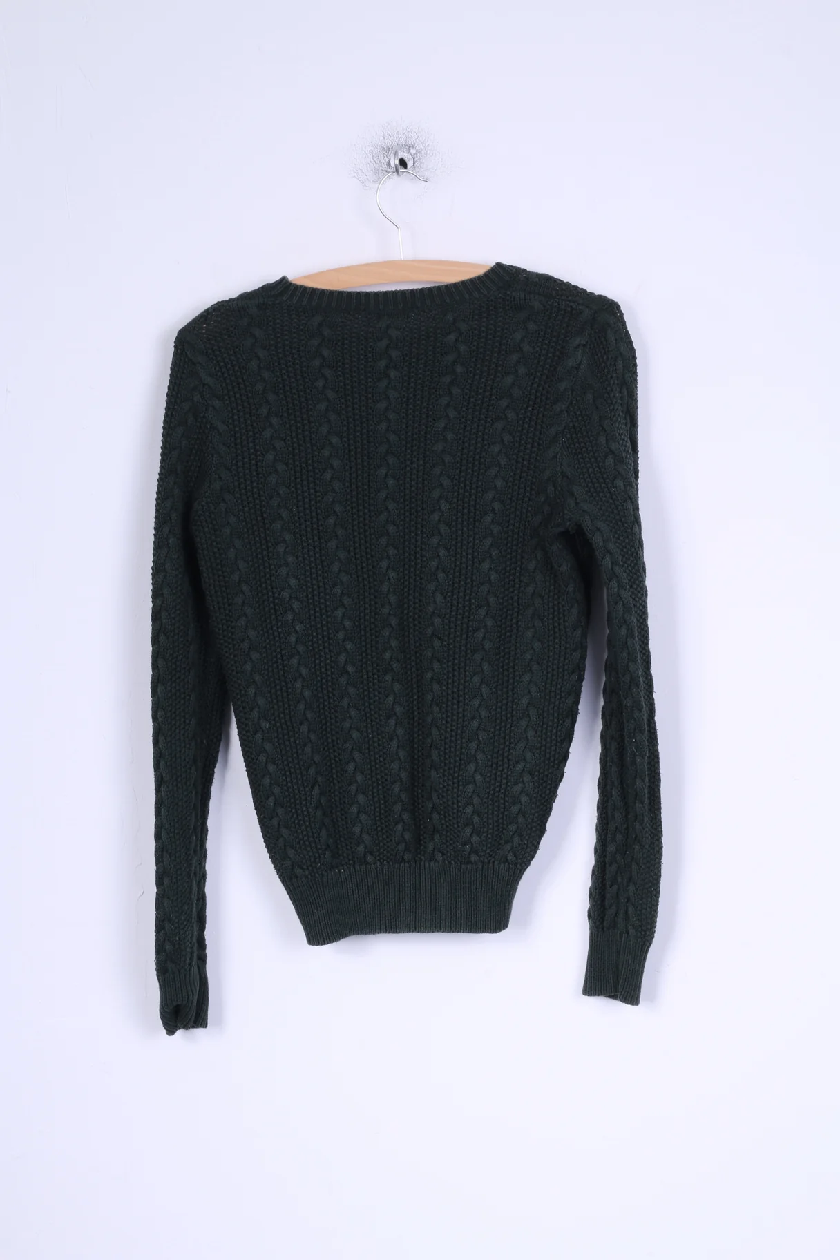 Pringle Of Scotland Womens S Jumper Green Cotton Knitted Sweater Top - Image 6