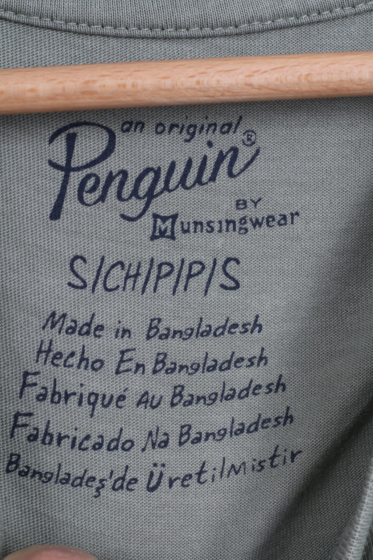 Penguin Mens S T-Shirt Khaki Cotton Crew Neck Graphic Shirt Pete's Surf Shop - Image 3