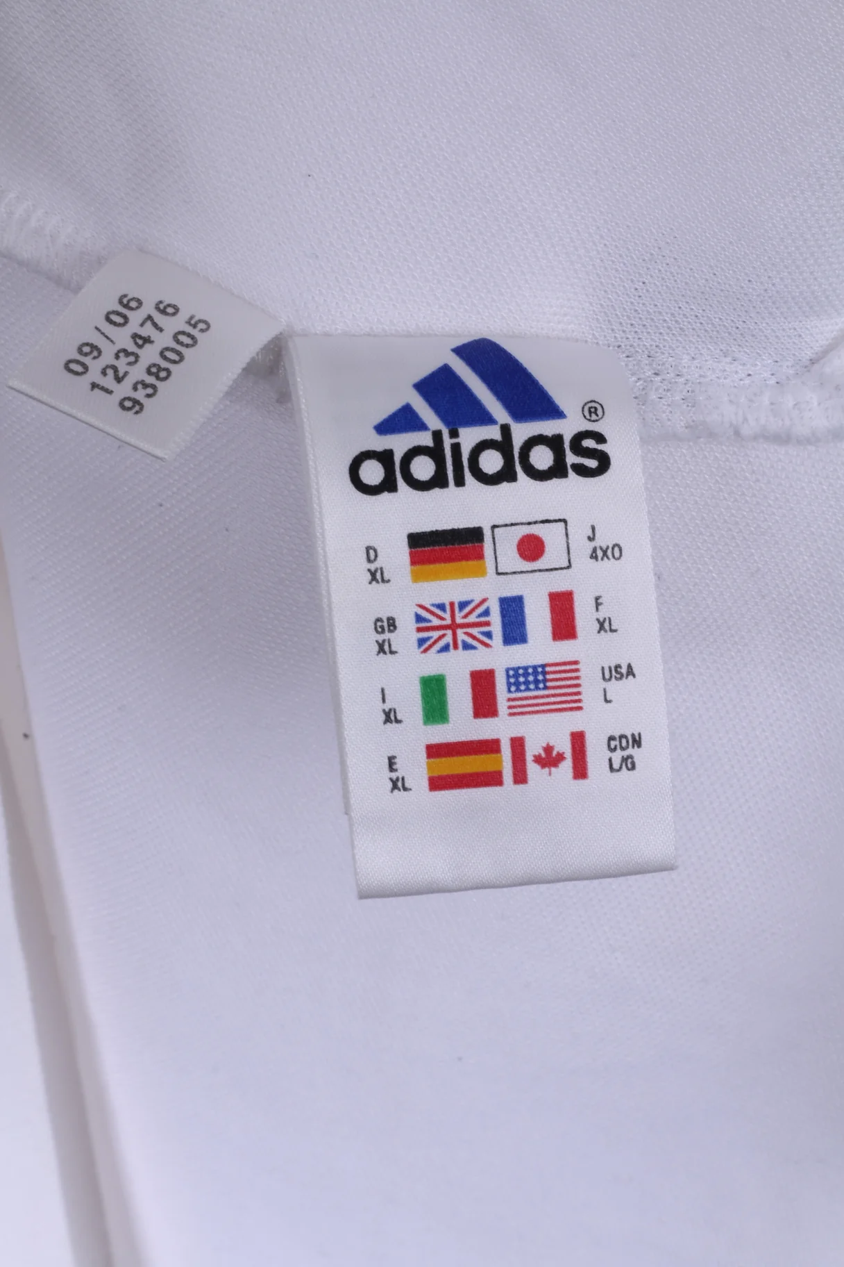 Adidas Mens XL Polo Shirt White Climalite Stretch Cotton Hole in 1 gang - Image 5