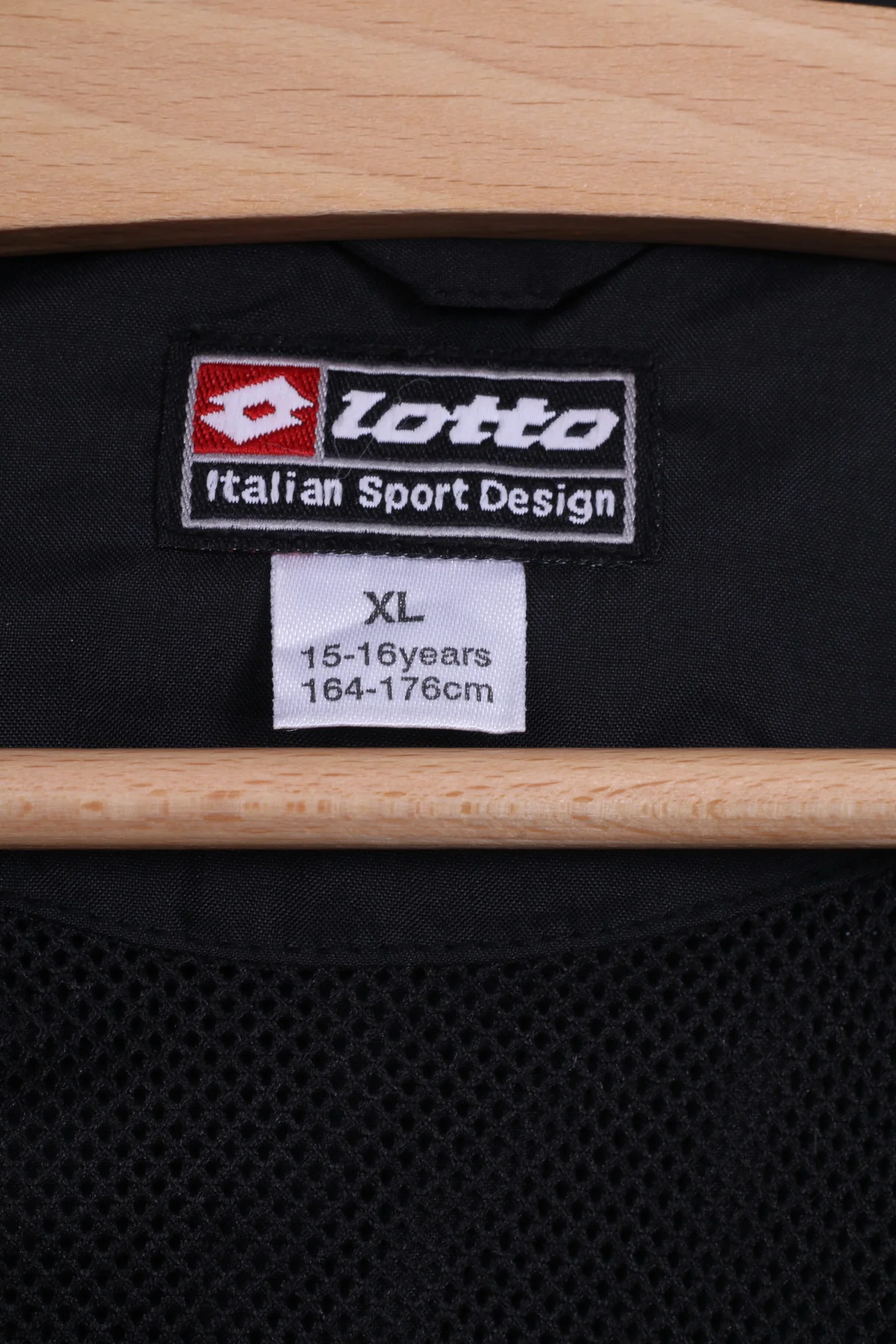 Lotto Boys XL 15-16 age 164 Track Top Jacket Black Zip Up Lightweight Training - Image 4