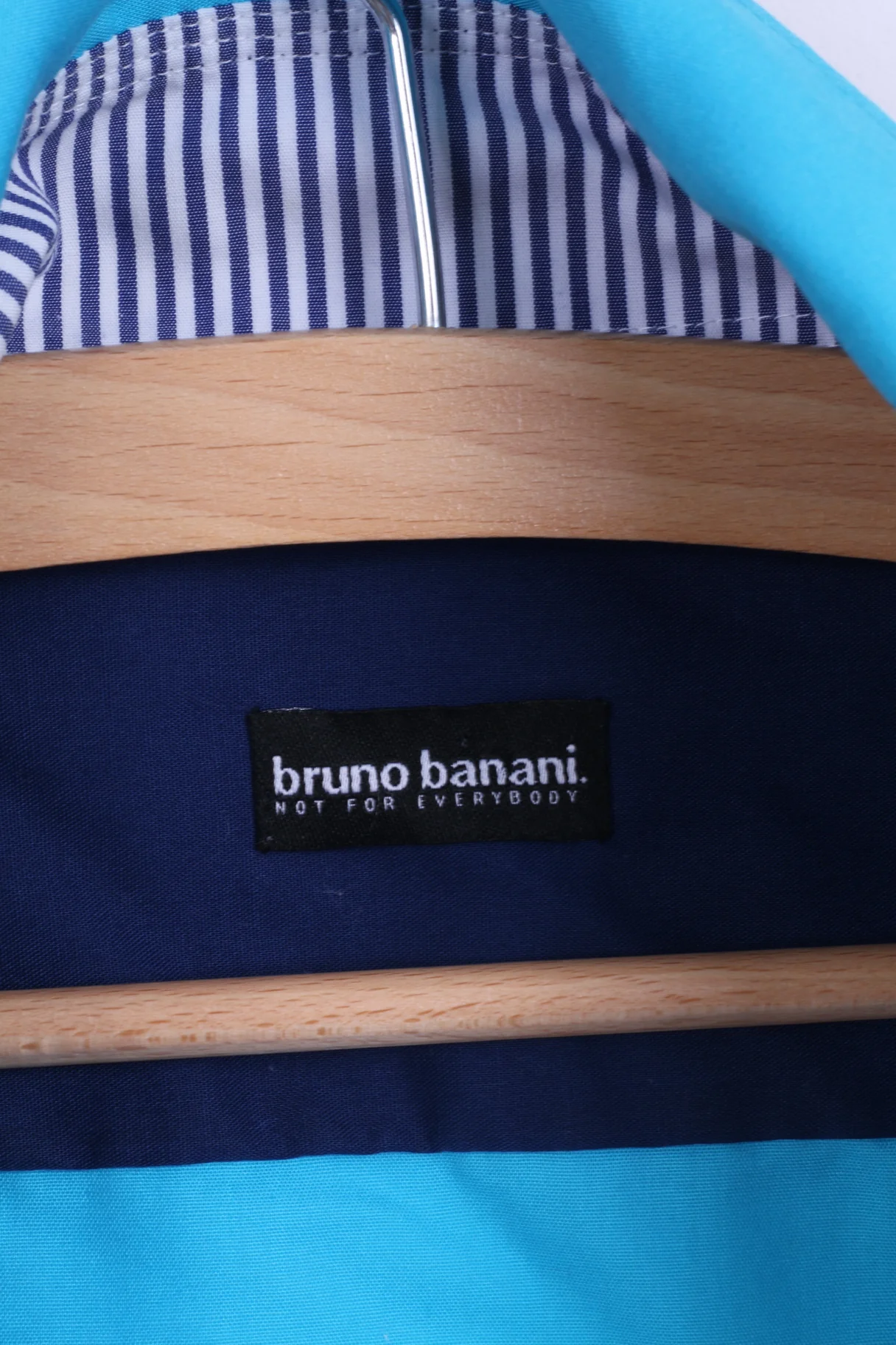 Bruno Banani Mens 43/44 L/XL Casual Shirt Blue Cotton Long Sleeve - Image 4