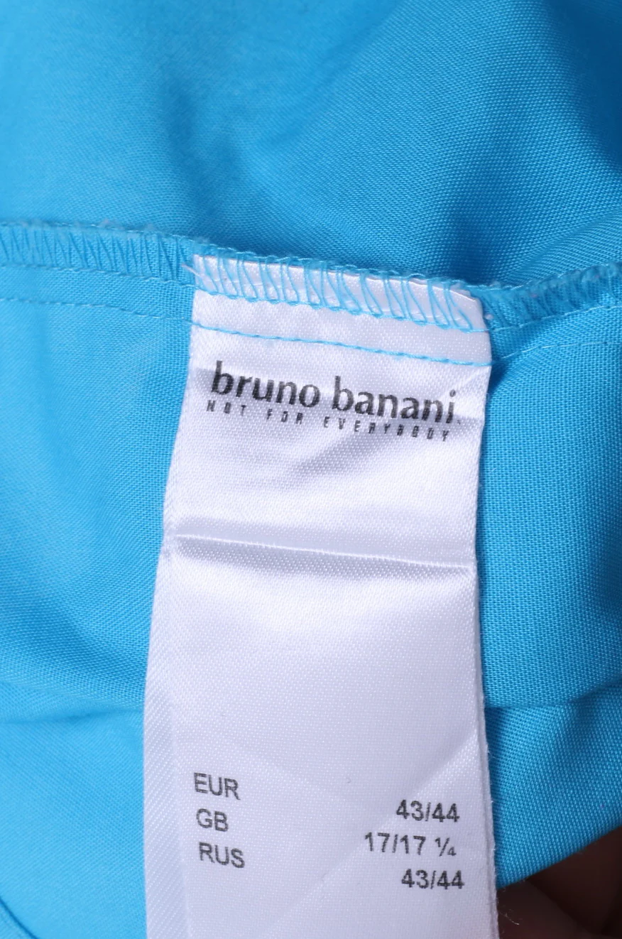 Bruno Banani Mens 43/44 L/XL Casual Shirt Blue Cotton Long Sleeve - Image 5