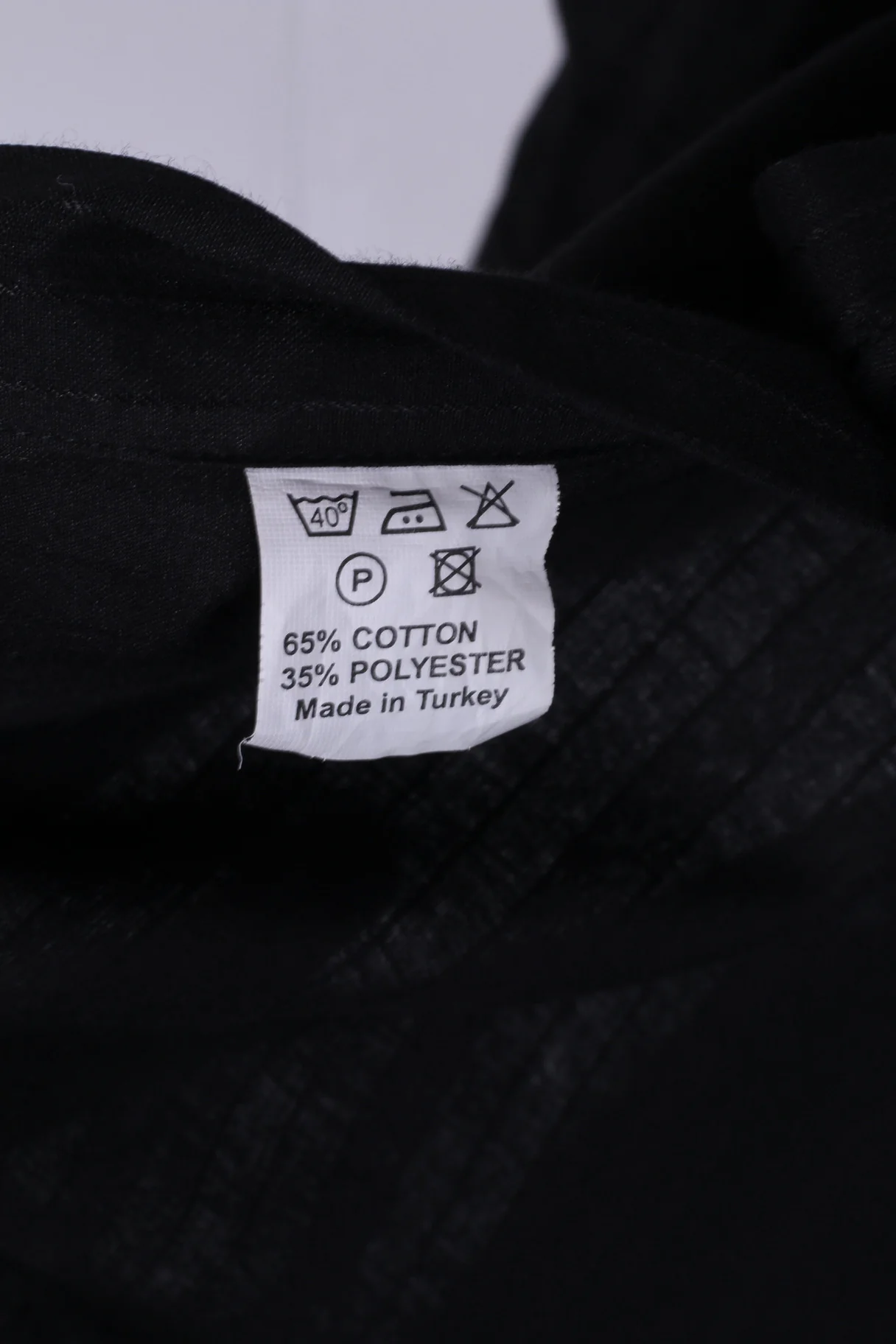 Rafael Mens 44 XL Casual Shirt Black Striped Cotton Long Sleeve - Image 5