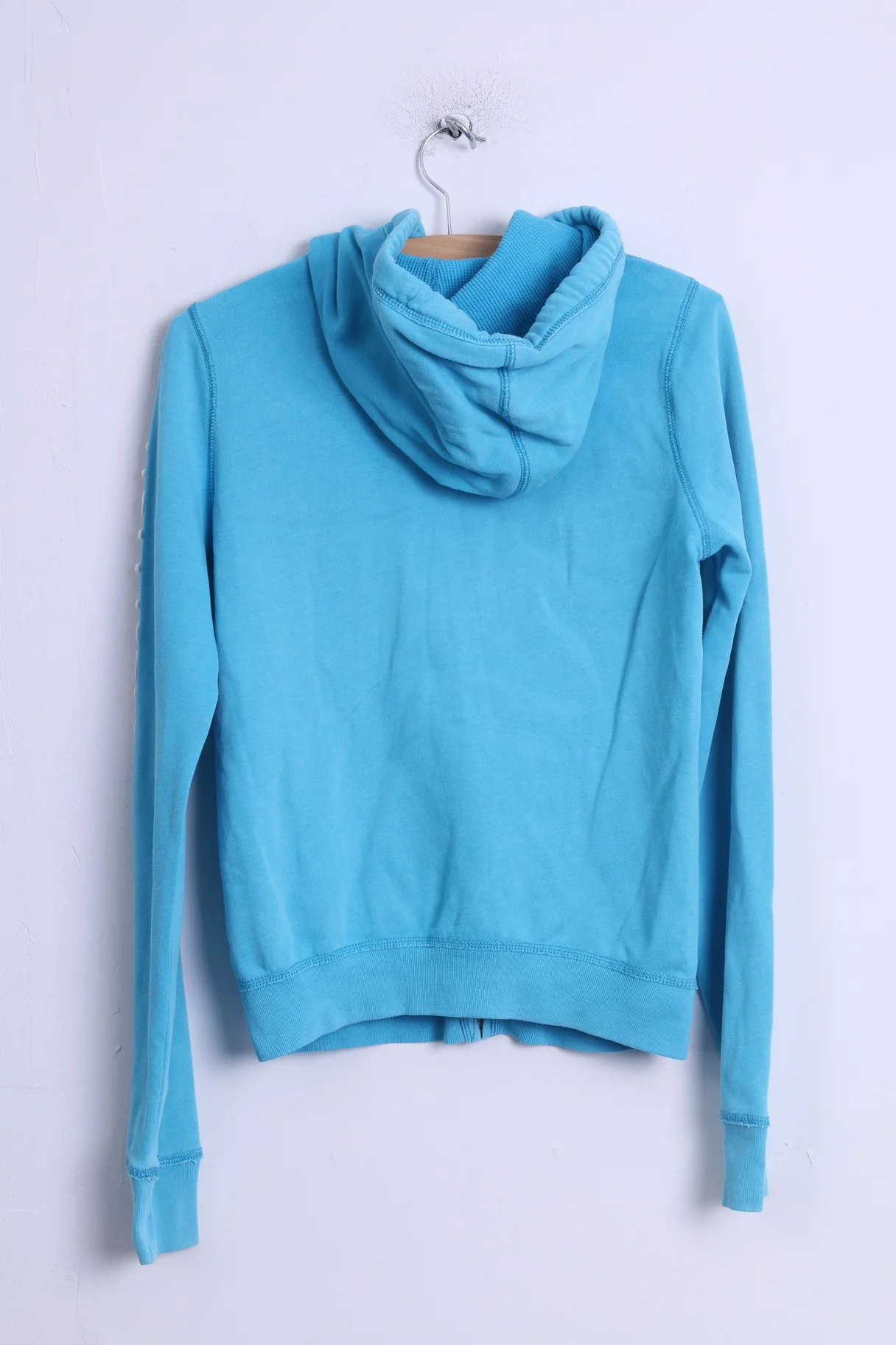 Hollister Womens M Sweatshirt Turquoise Cotton Hooded Zip Up California Hoodie - Image 6