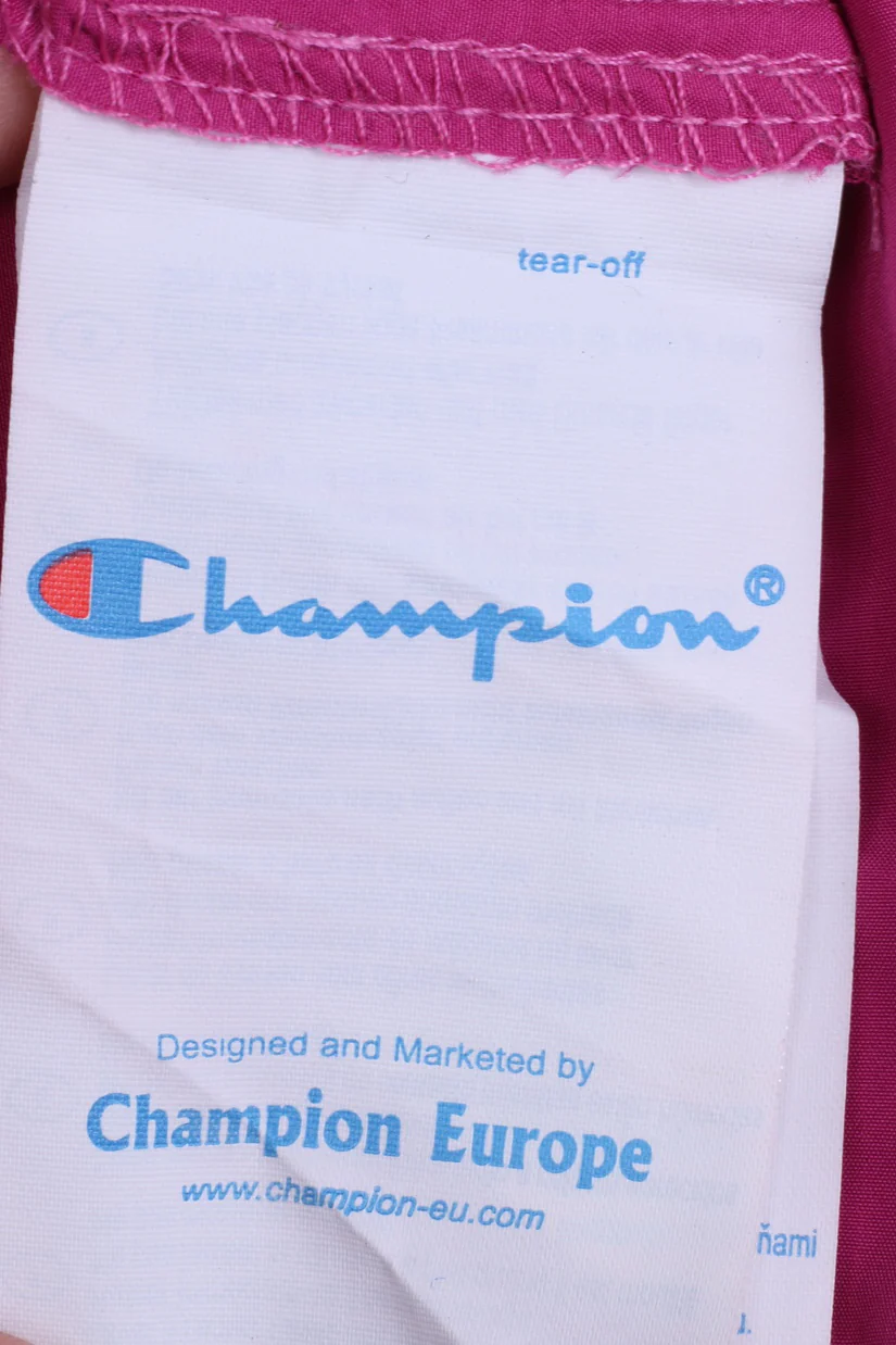 Champion Womens L Jacket Lightweight Hooded Amaranth Top Training Sport - Image 5