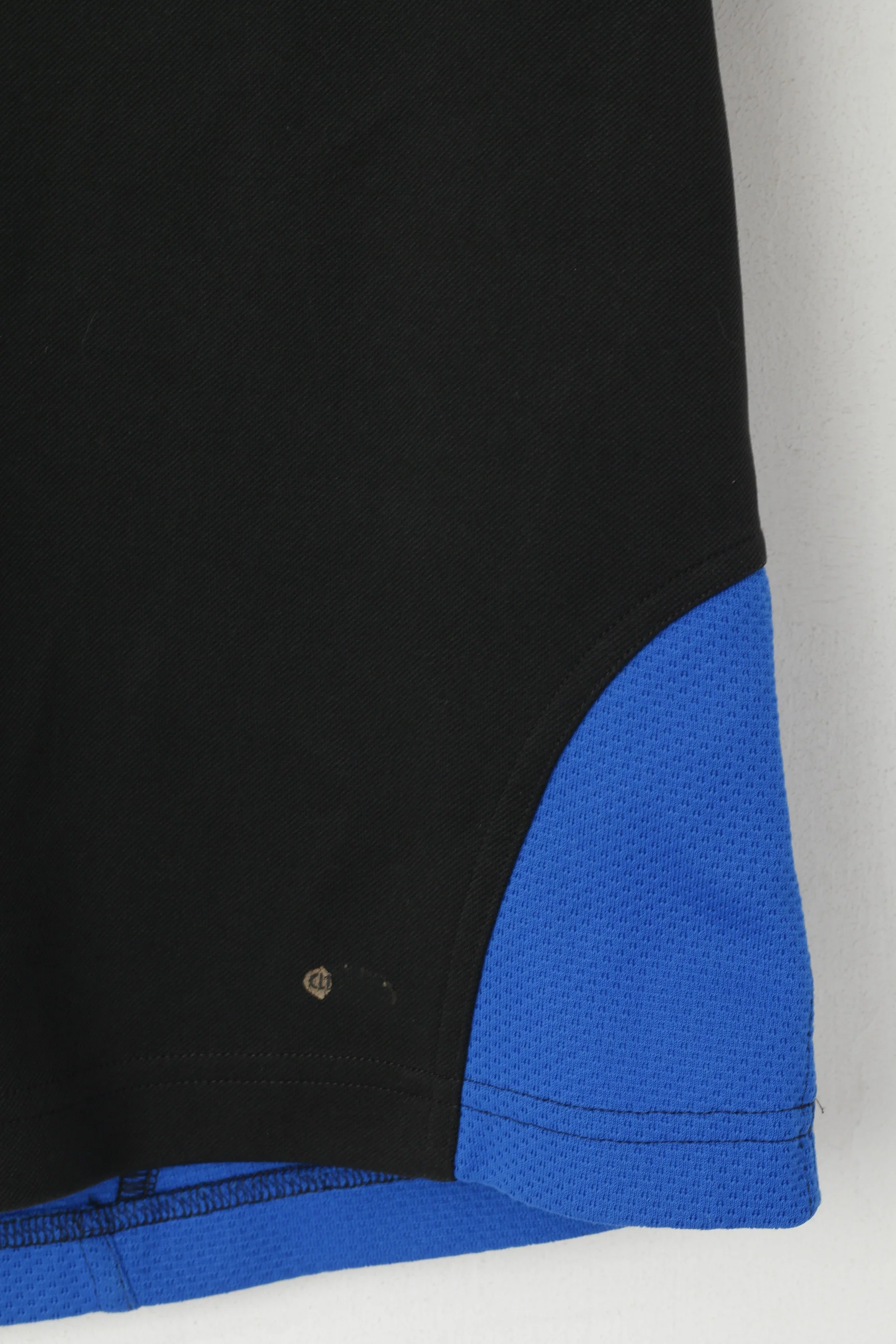 Adidas Men M Shirt Black Vintage Sportswear 3 Stripe Buttoned Neck Short Sleeve Top - Image 3