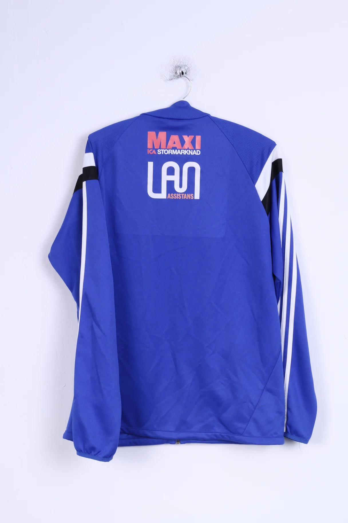 Adidas Mens M Sweatshirt Blue Åby IF ledare Football Zippered Training Sport Top - Image 6