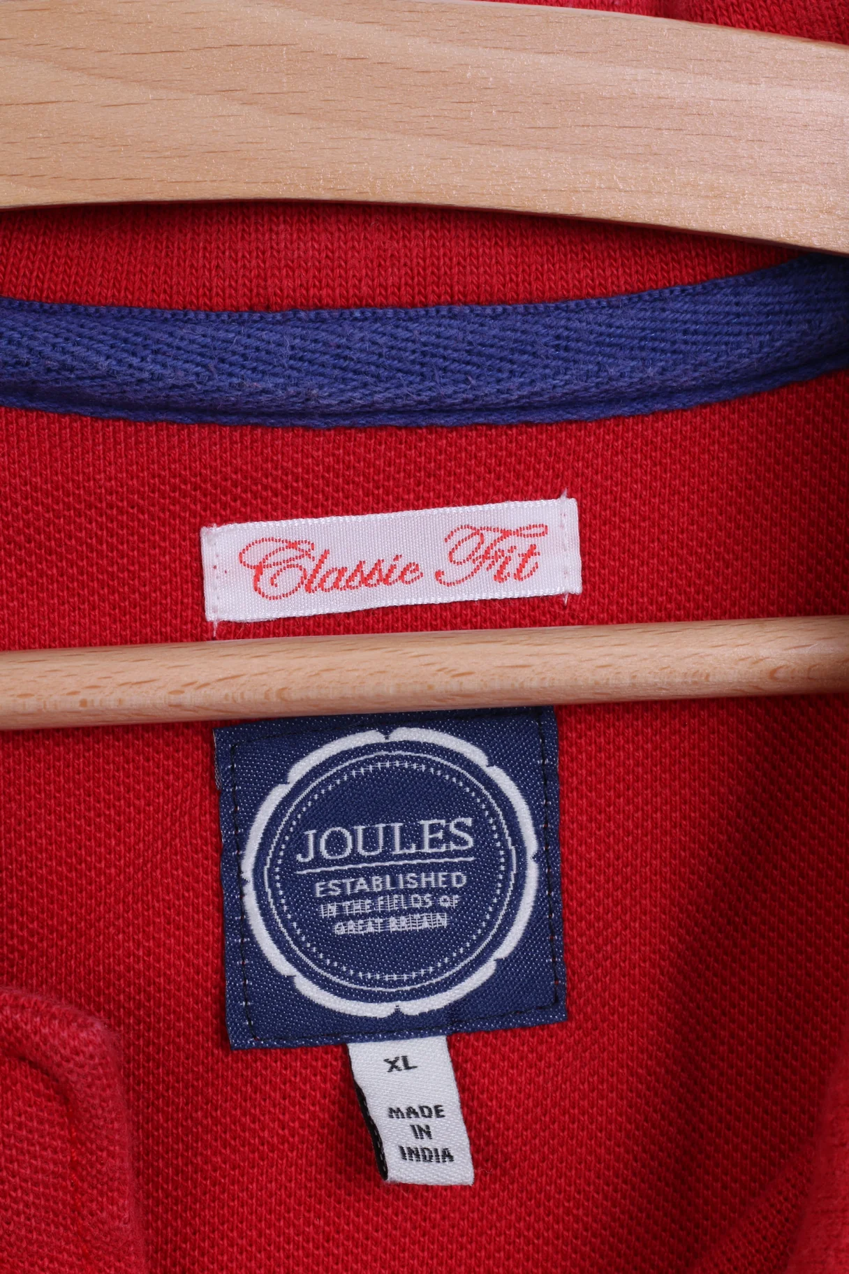 Joules Mens XL Polo Shirt Red Cotton Classic Fit - Image 3