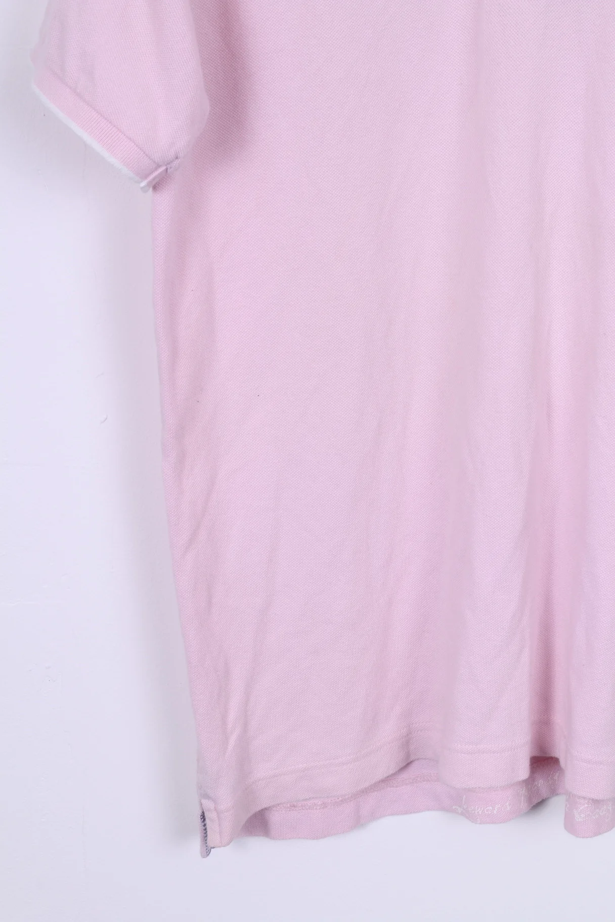 Gaastra Mens XL Polo Shirt Pink Cotton Renaissance Islands Embroidered Detailed Buttons - Image 3