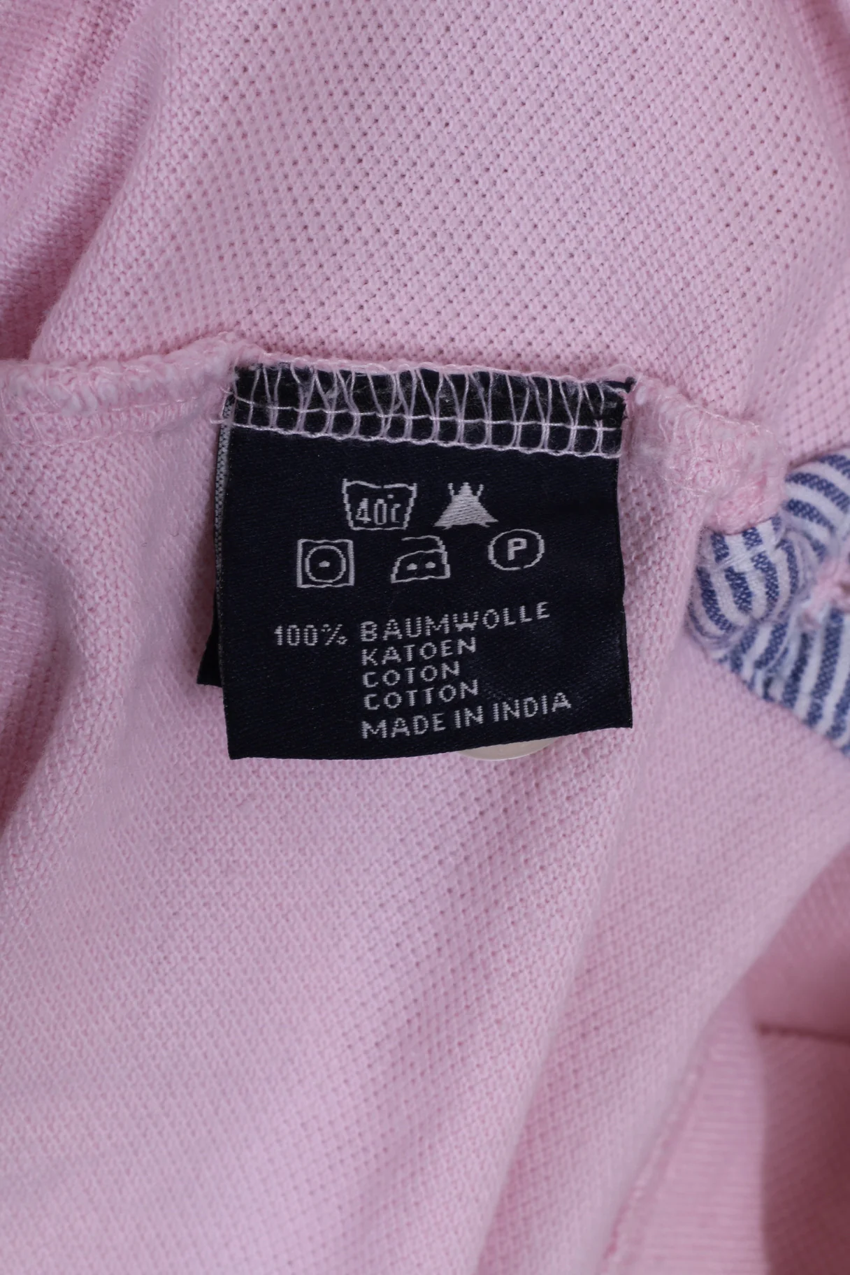 Gaastra Mens XL Polo Shirt Pink Cotton Renaissance Islands Embroidered Detailed Buttons - Image 5